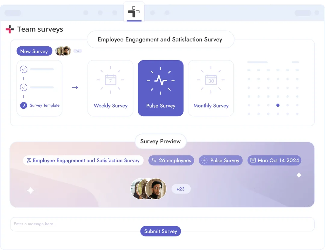 Teamflect enables HR to conduct regular employee engagement surveys through automation.