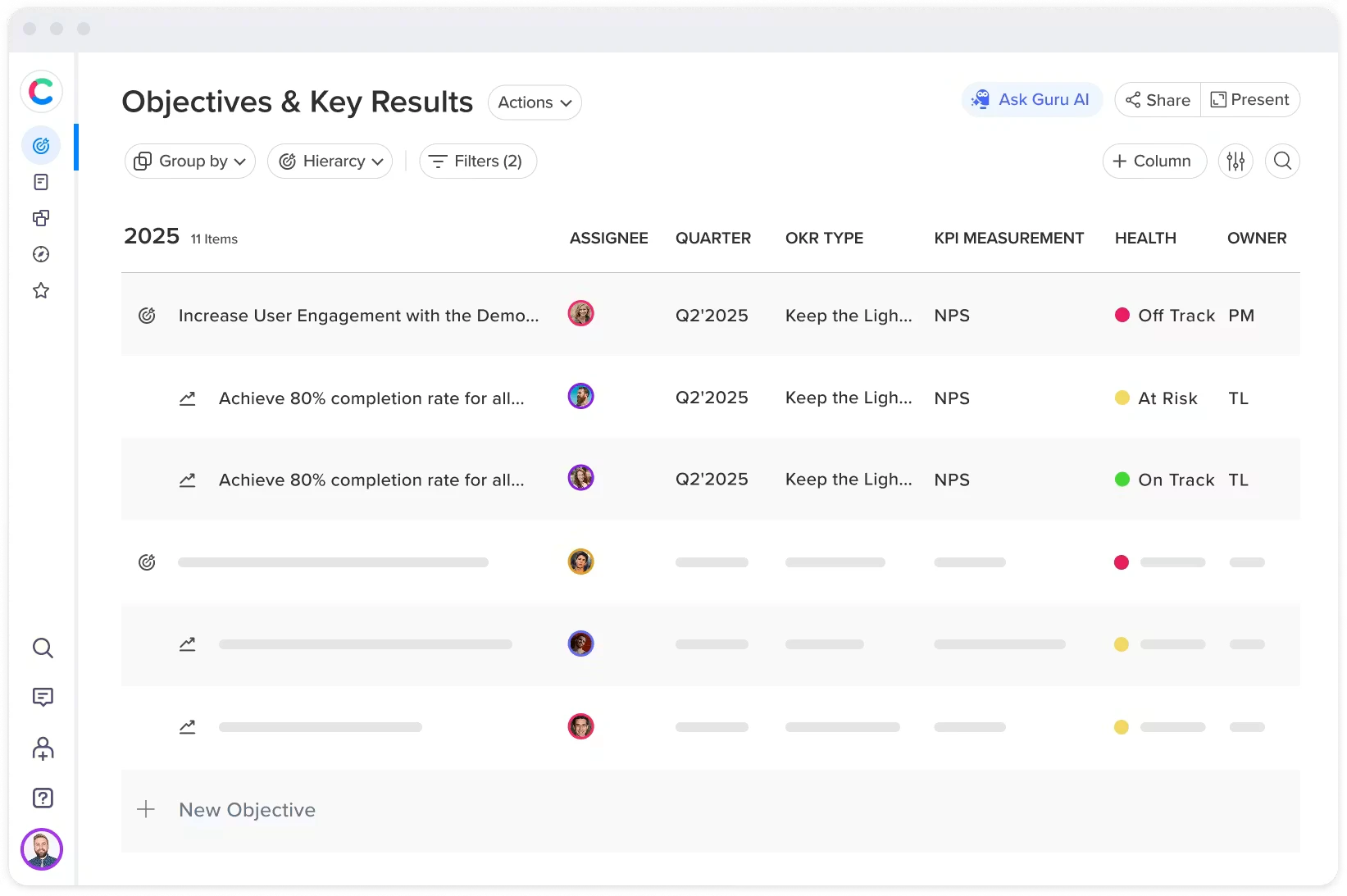 Craft io OKR software