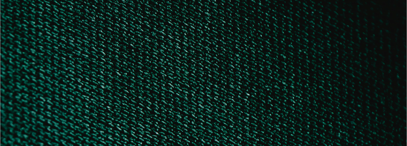 Green fabric up close