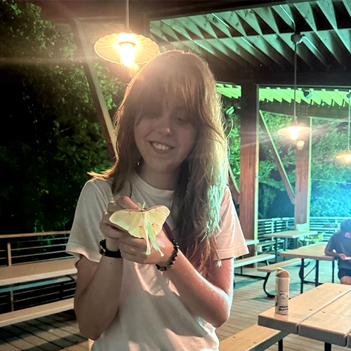 Amelia Hawkins at JCG's Moth Night event at Ruffner Mountain