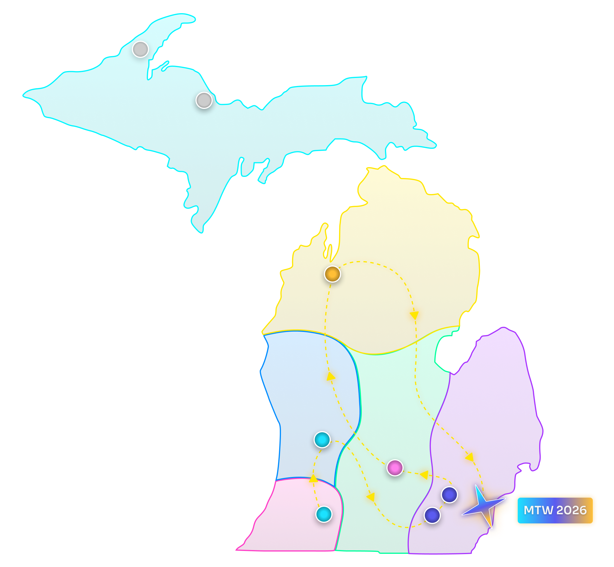 Map to Michigan Tech Week
