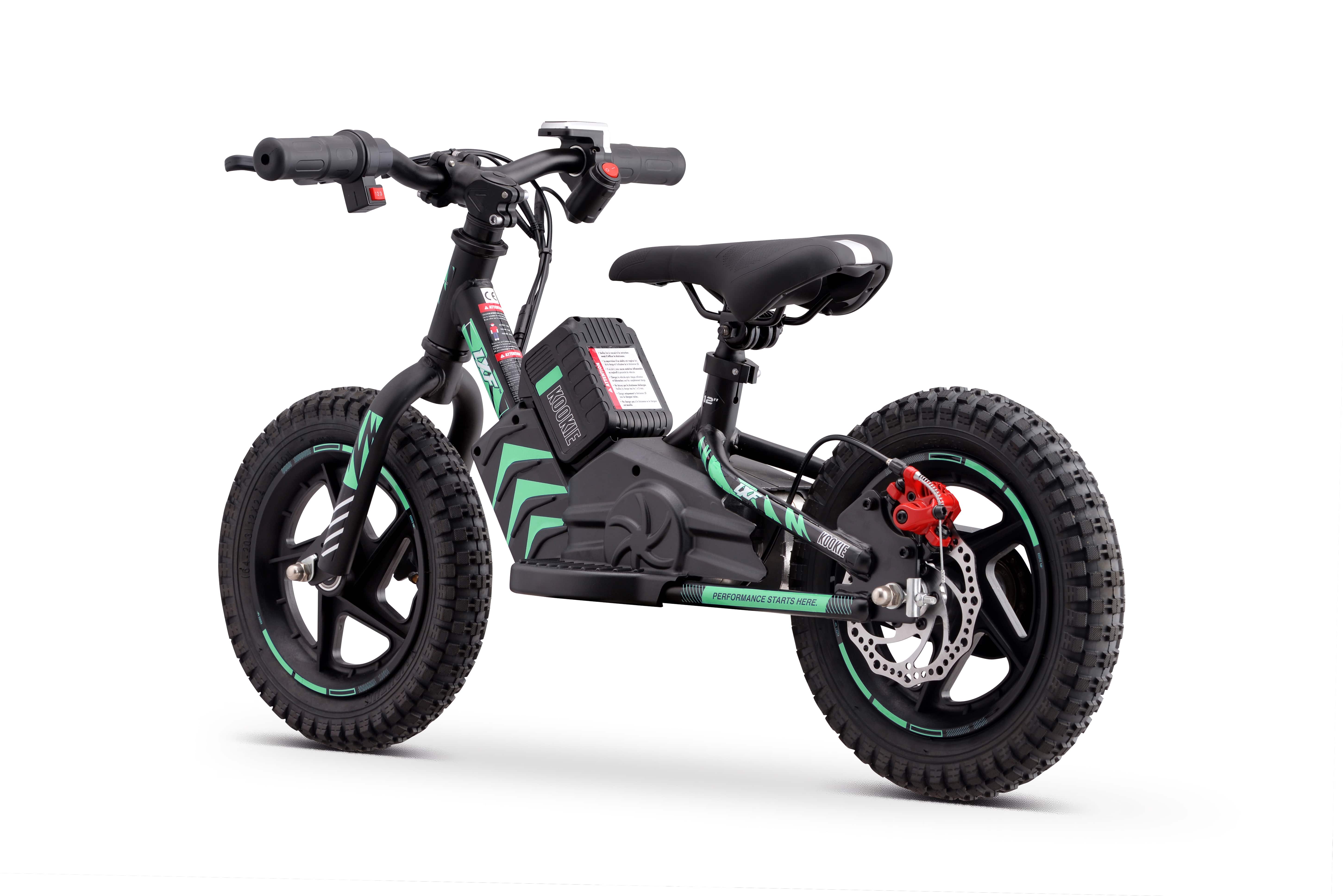 Draisienne électrique LXF Kookie 12" - Black edition - vert