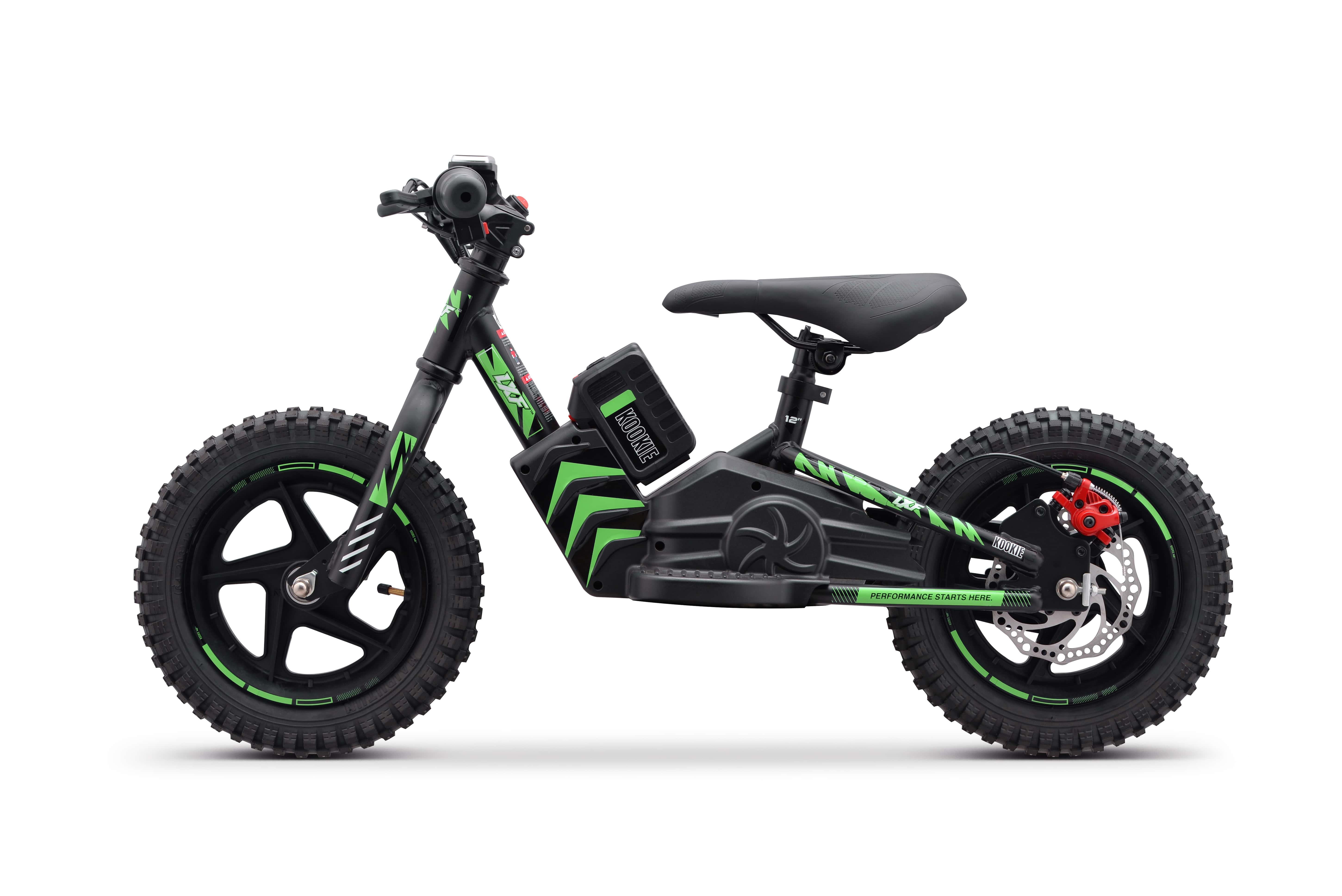 Draisienne électrique LXF Kookie 12" - Black edition - vert
