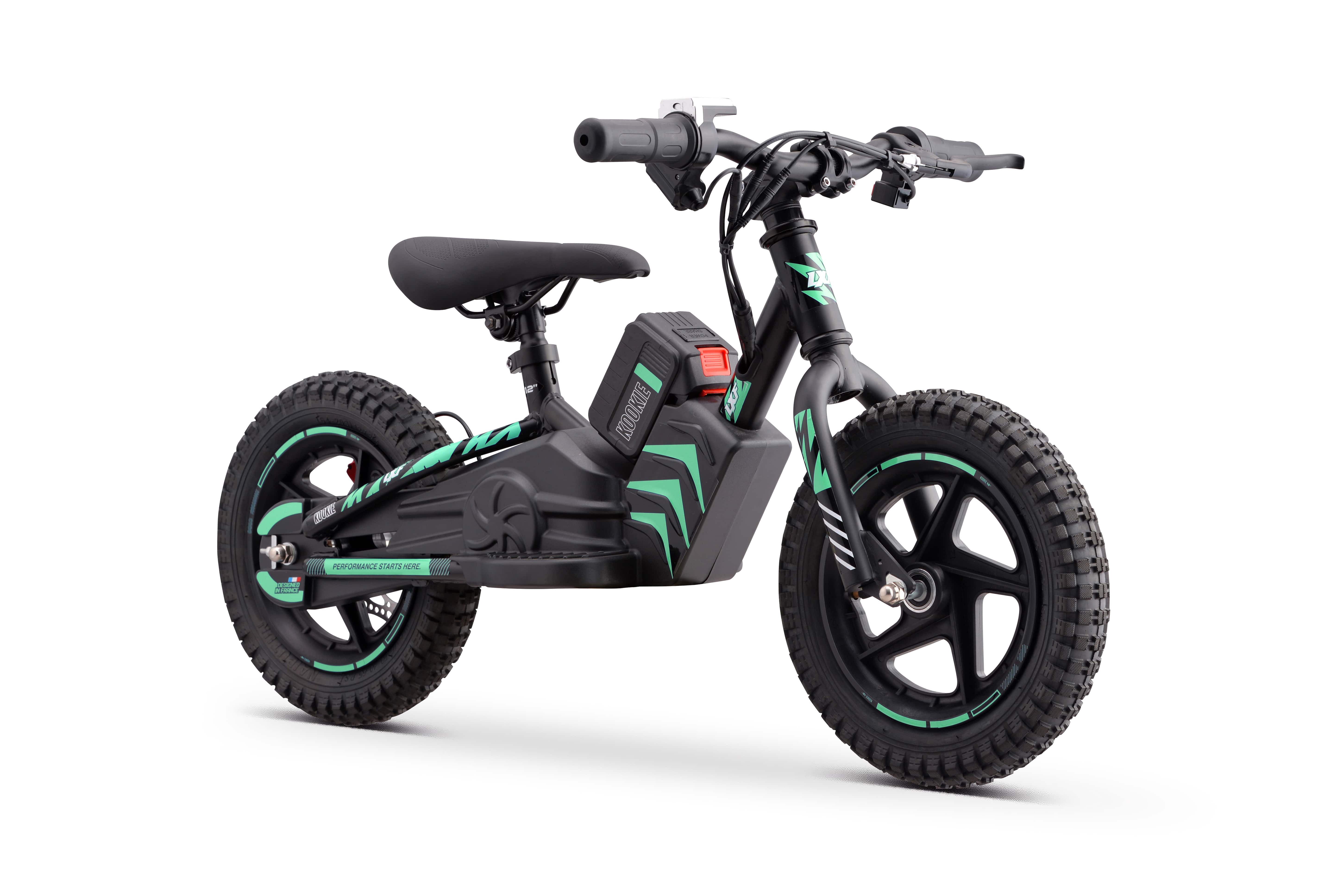 Draisienne électrique LXF Kookie 12" - Black edition - vert