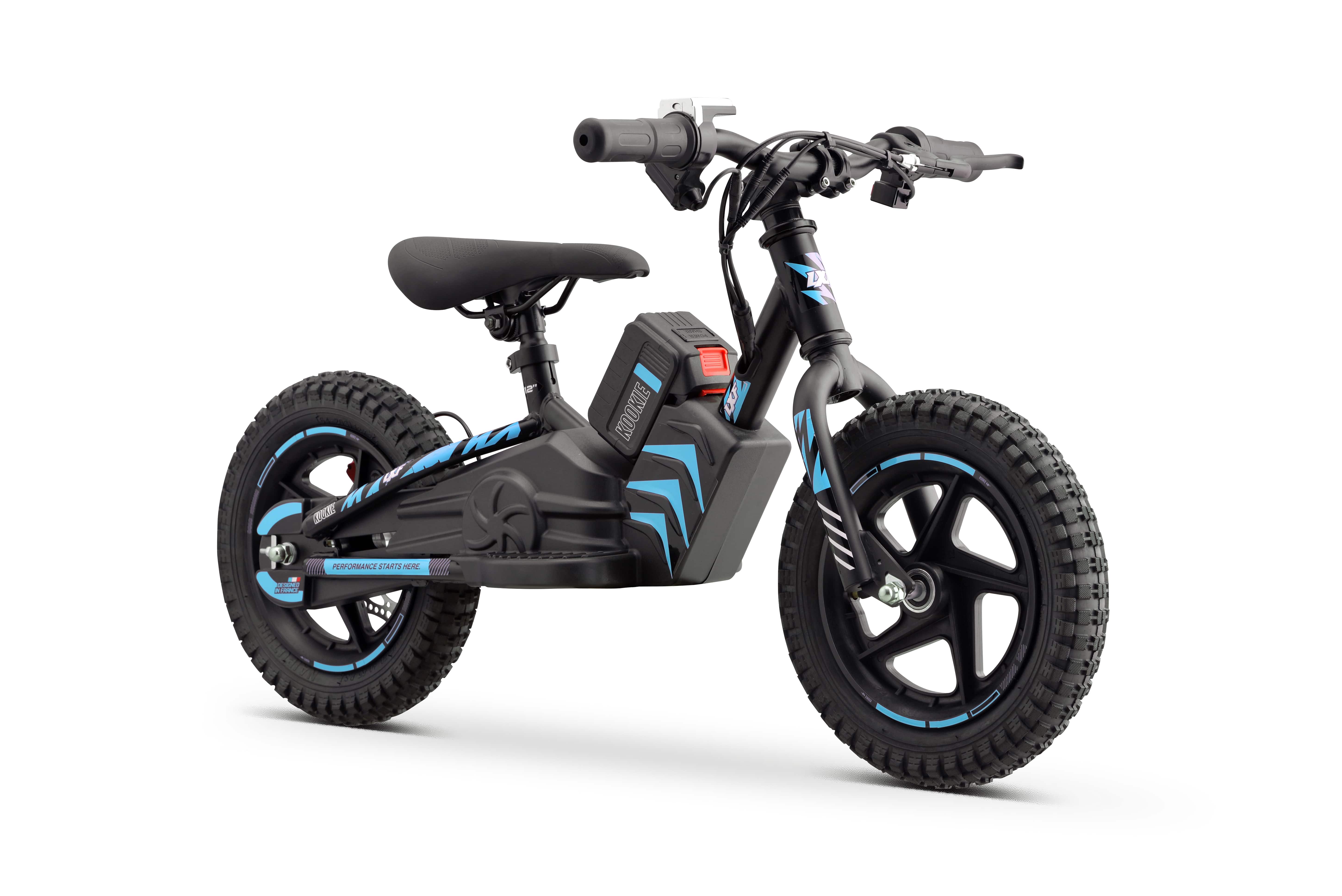 Draisienne électrique LXF Kookie 12" - Black edition - bleu