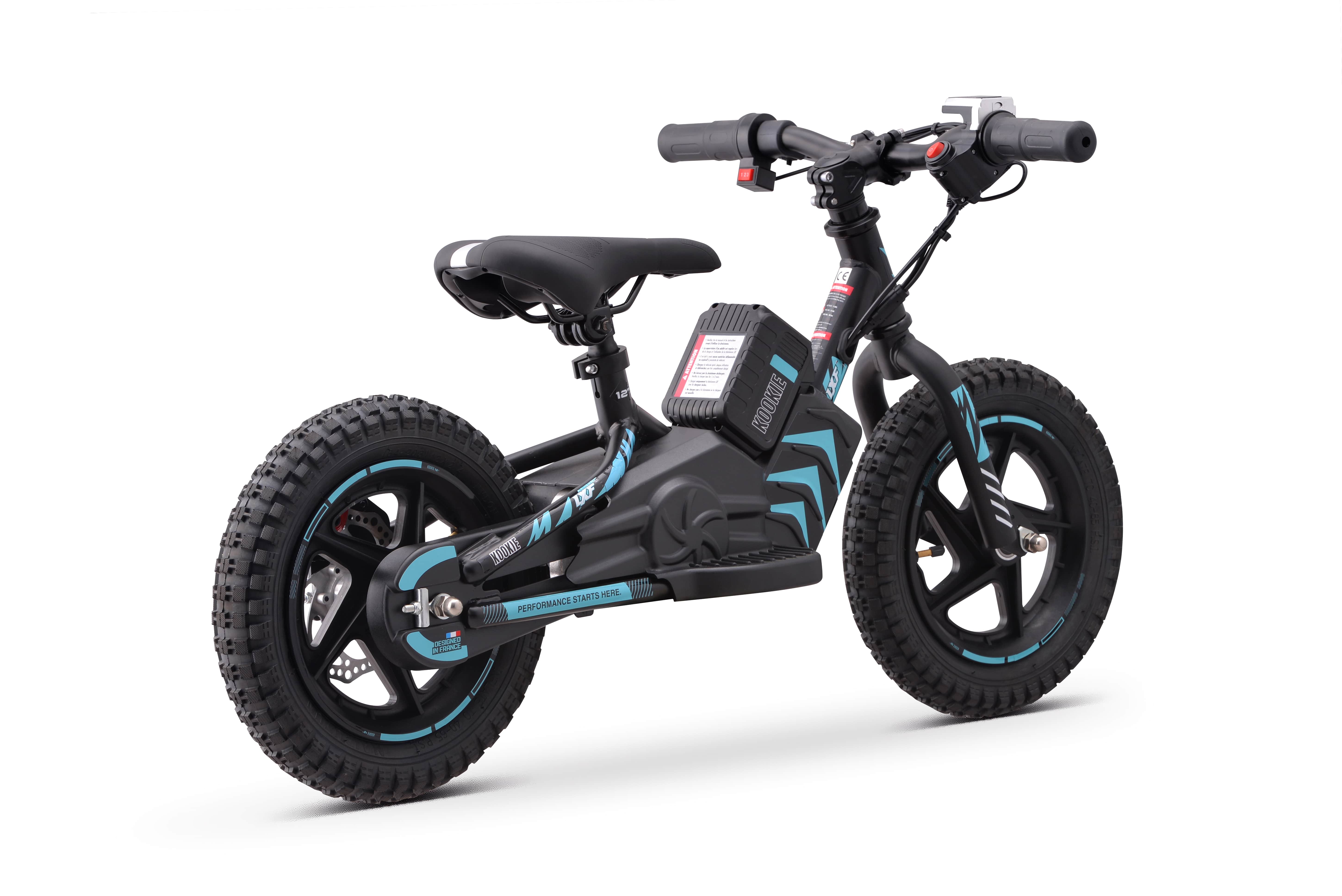 Draisienne électrique LXF Kookie 12" - Black edition - bleu lxf