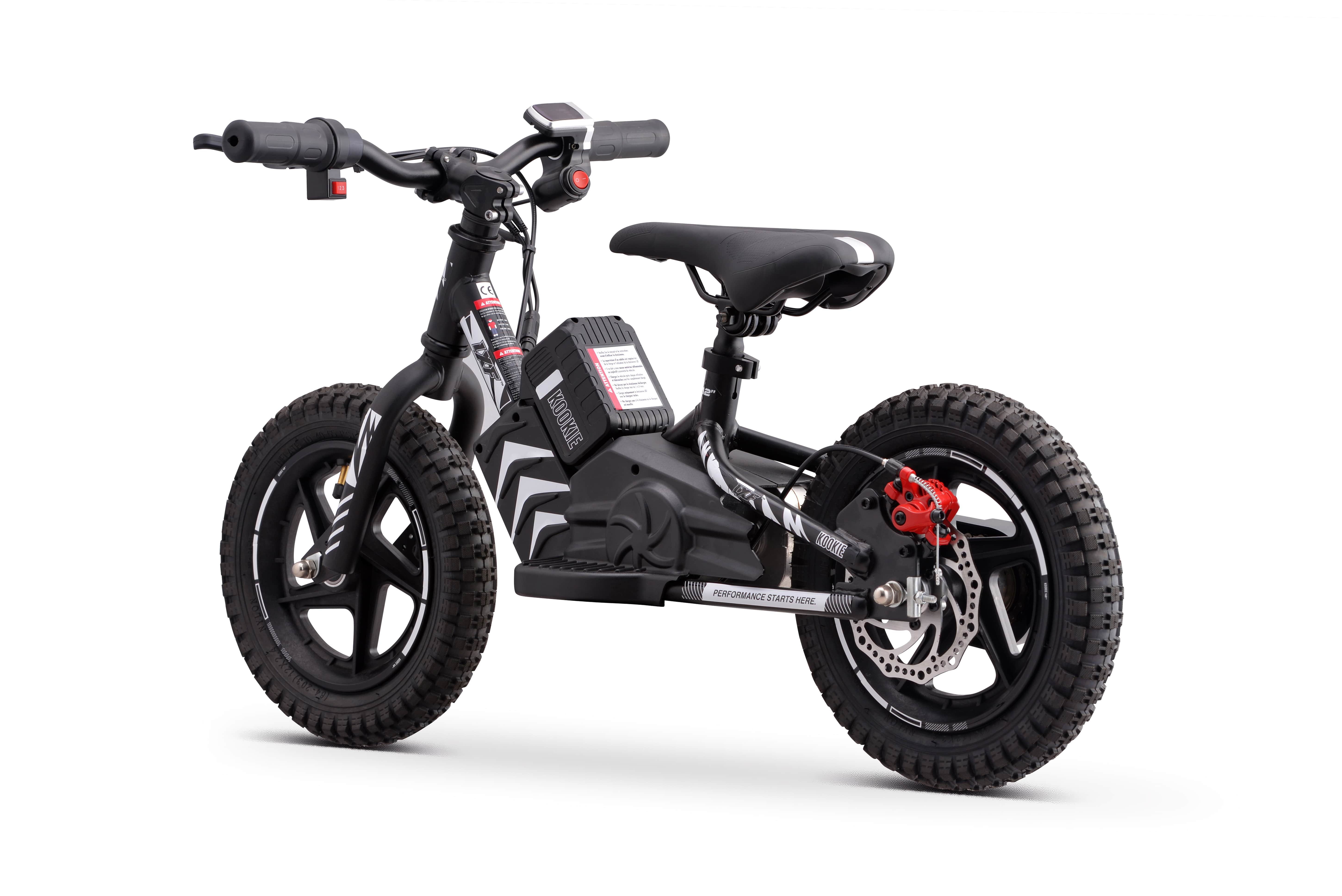 Draisienne électrique LXF Kookie 12" - Black edition - blanc