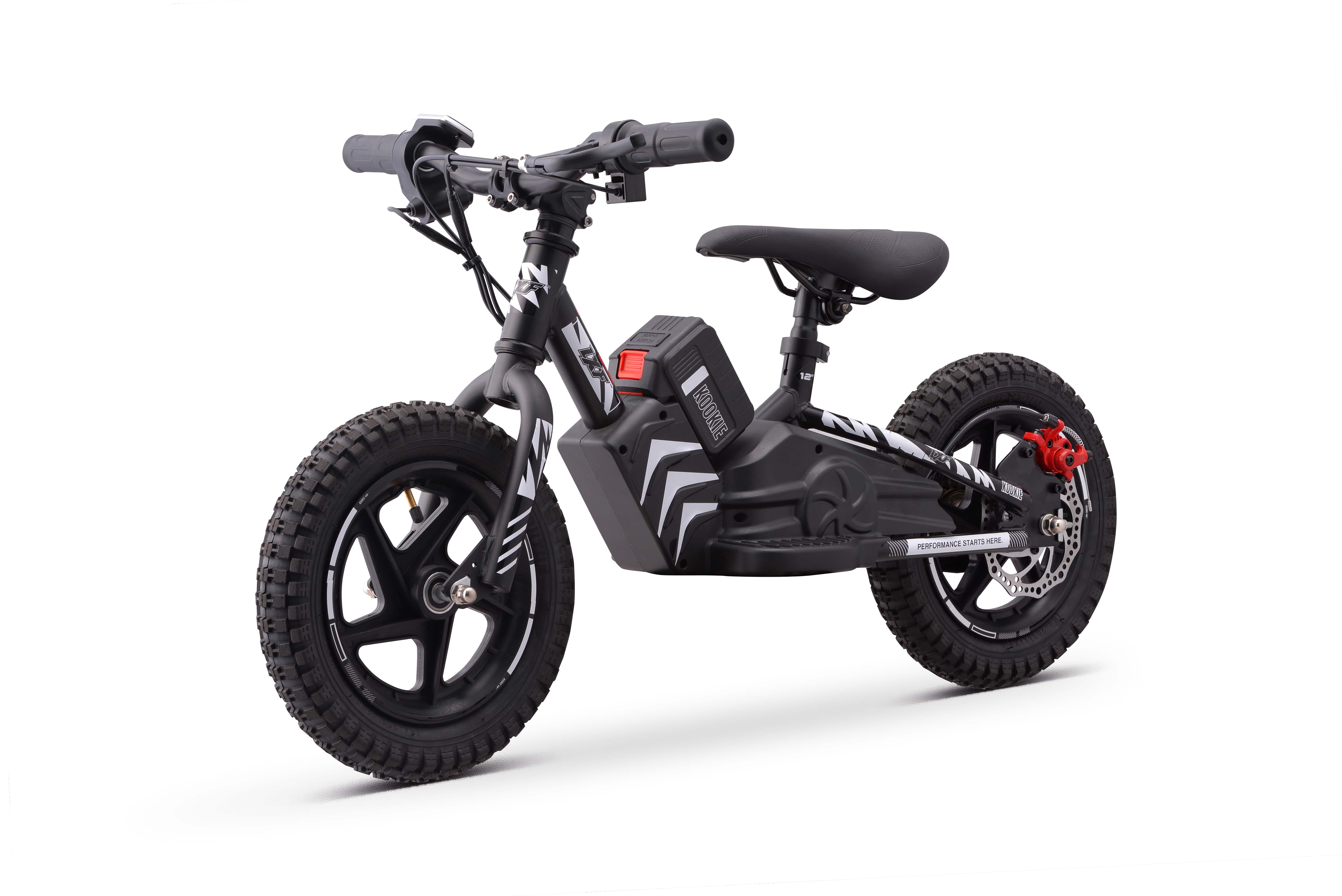 Draisienne électrique LXF Kookie 12" - Black edition - blanc