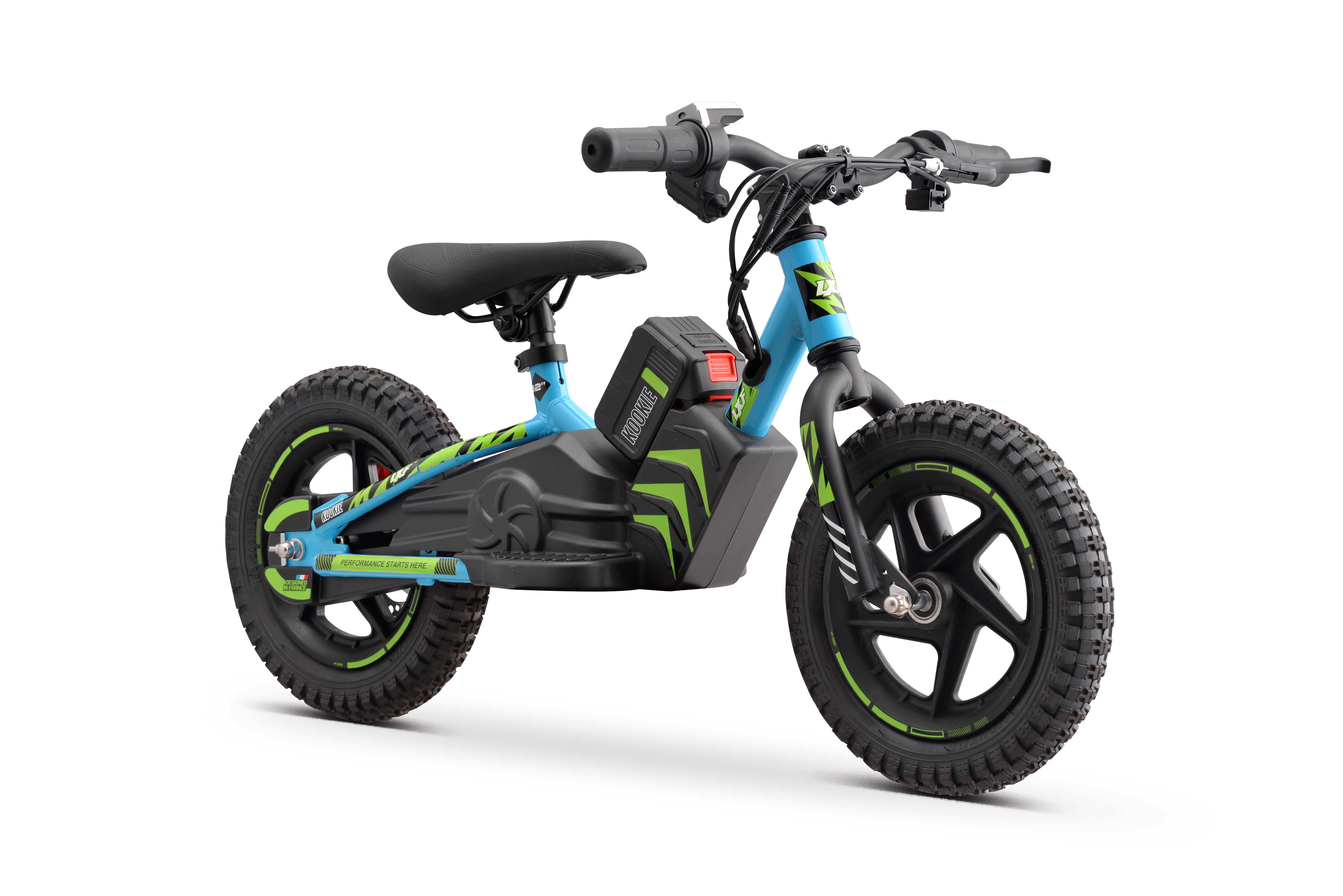 Draisienne électrique LXF Kookie 12" - Azur edition - vert
