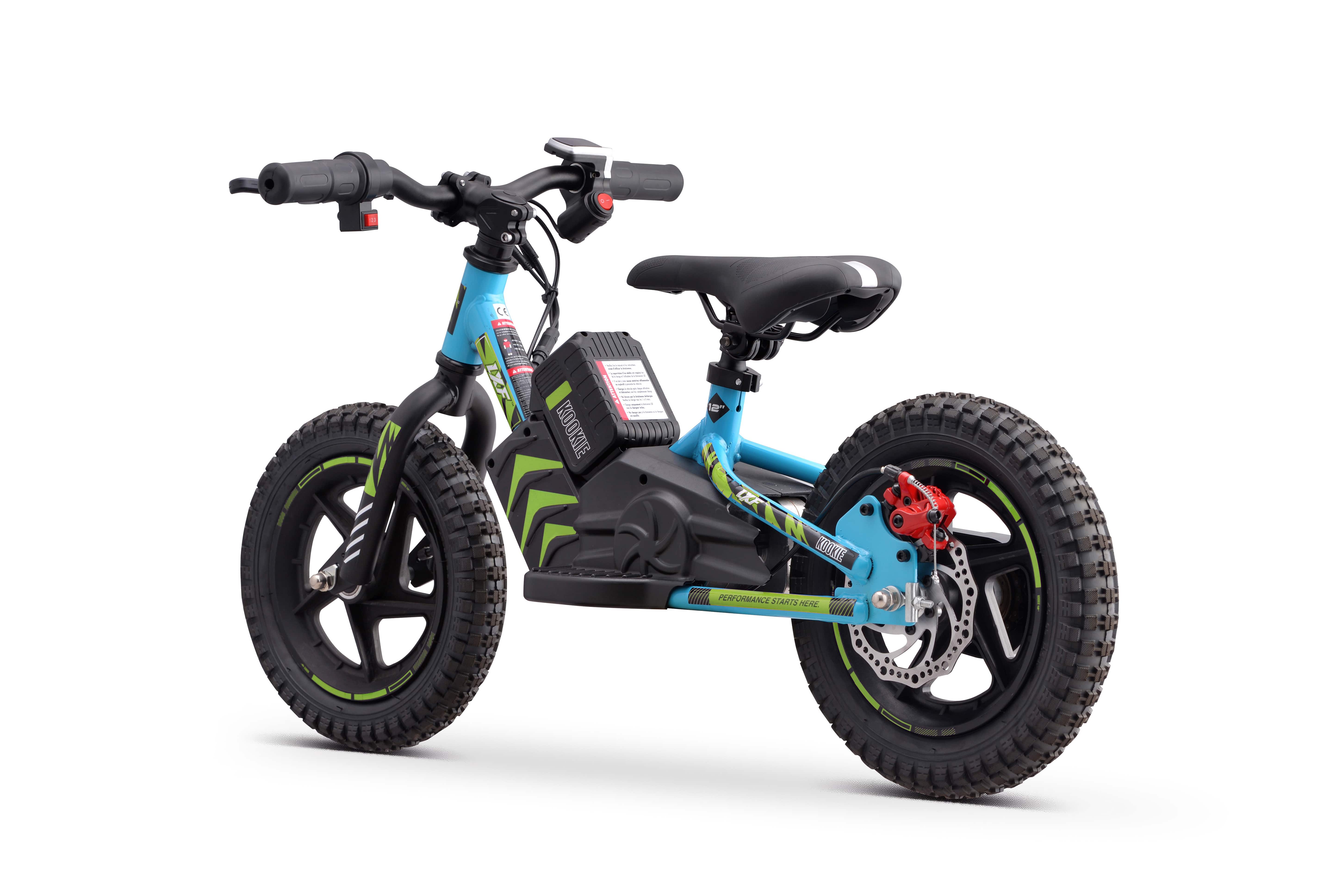 Draisienne électrique LXF Kookie 12" - Azur edition - vert
