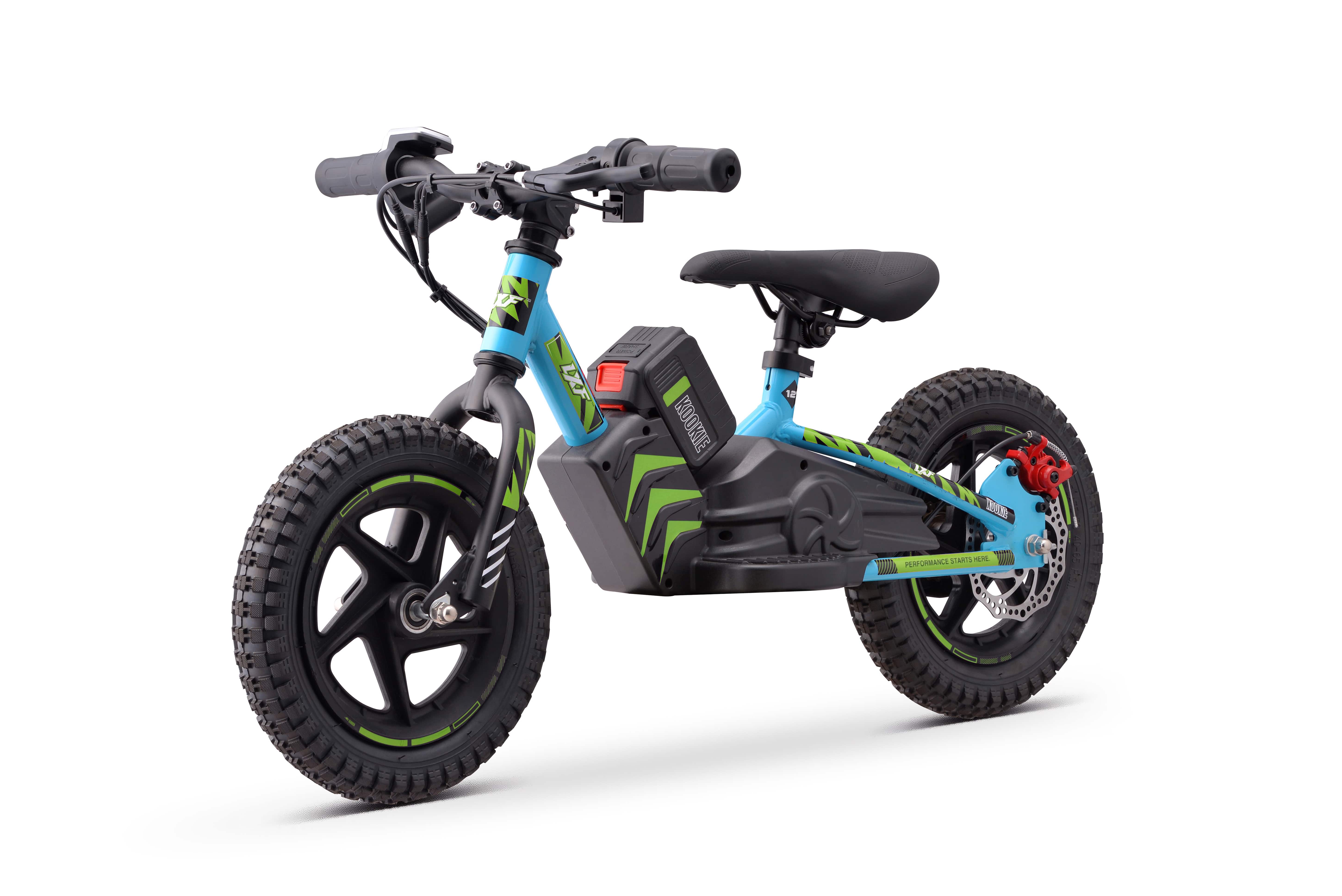 Draisienne électrique LXF Kookie 12" - Azur edition - vert