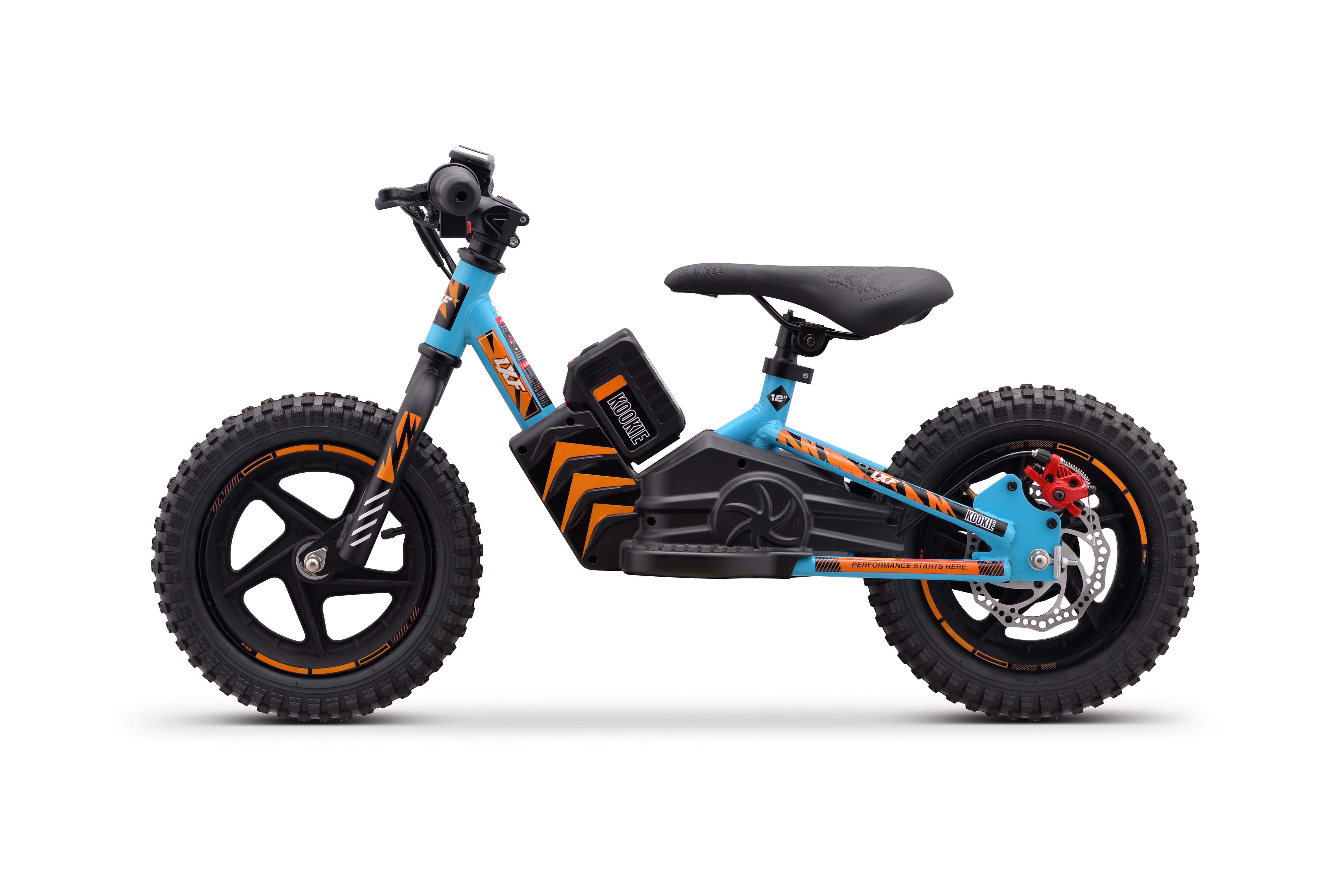 Draisienne électrique LXF Kookie 12" - Azur edition - orange