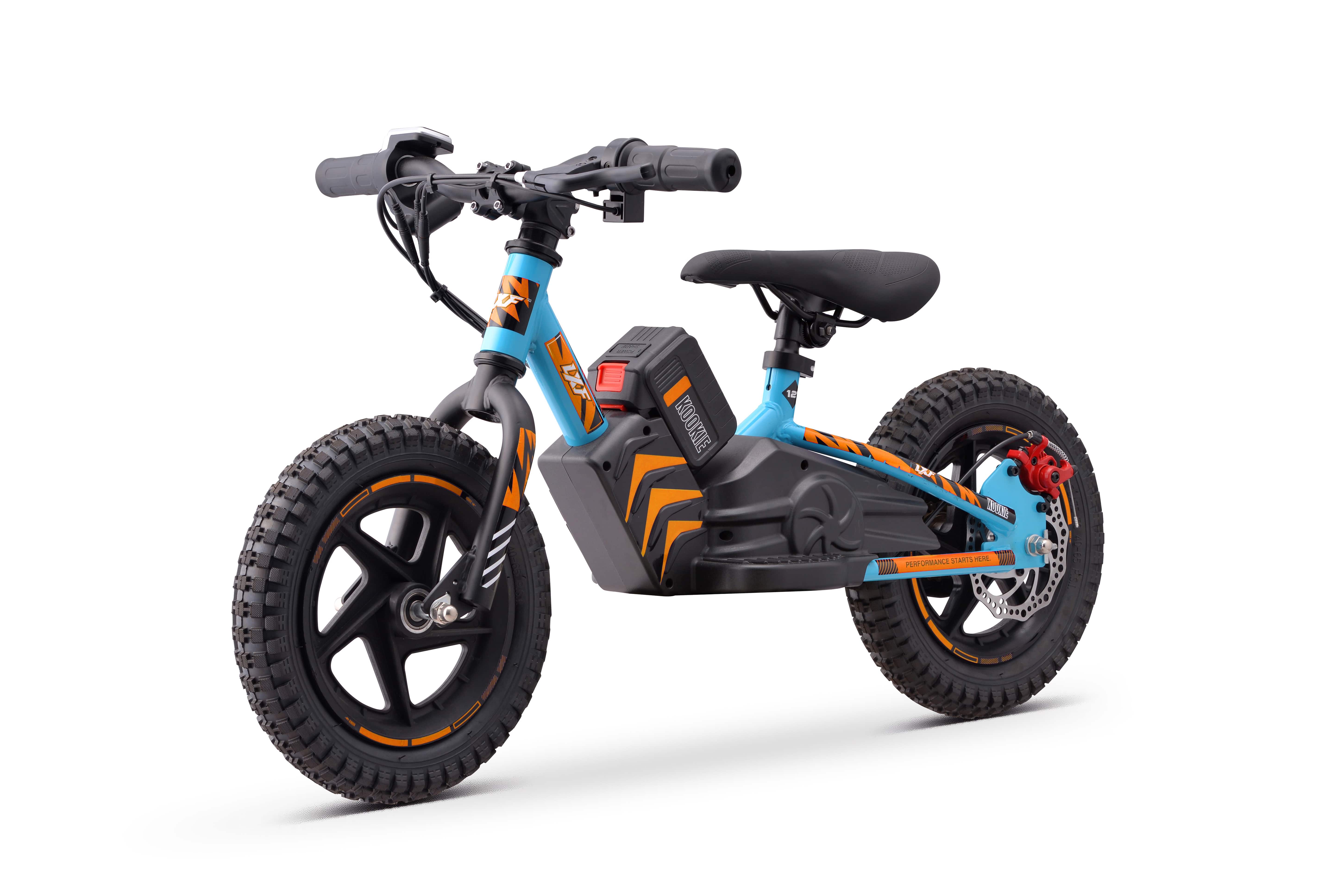 Draisienne électrique LXF Kookie 12" - Azur edition - orange