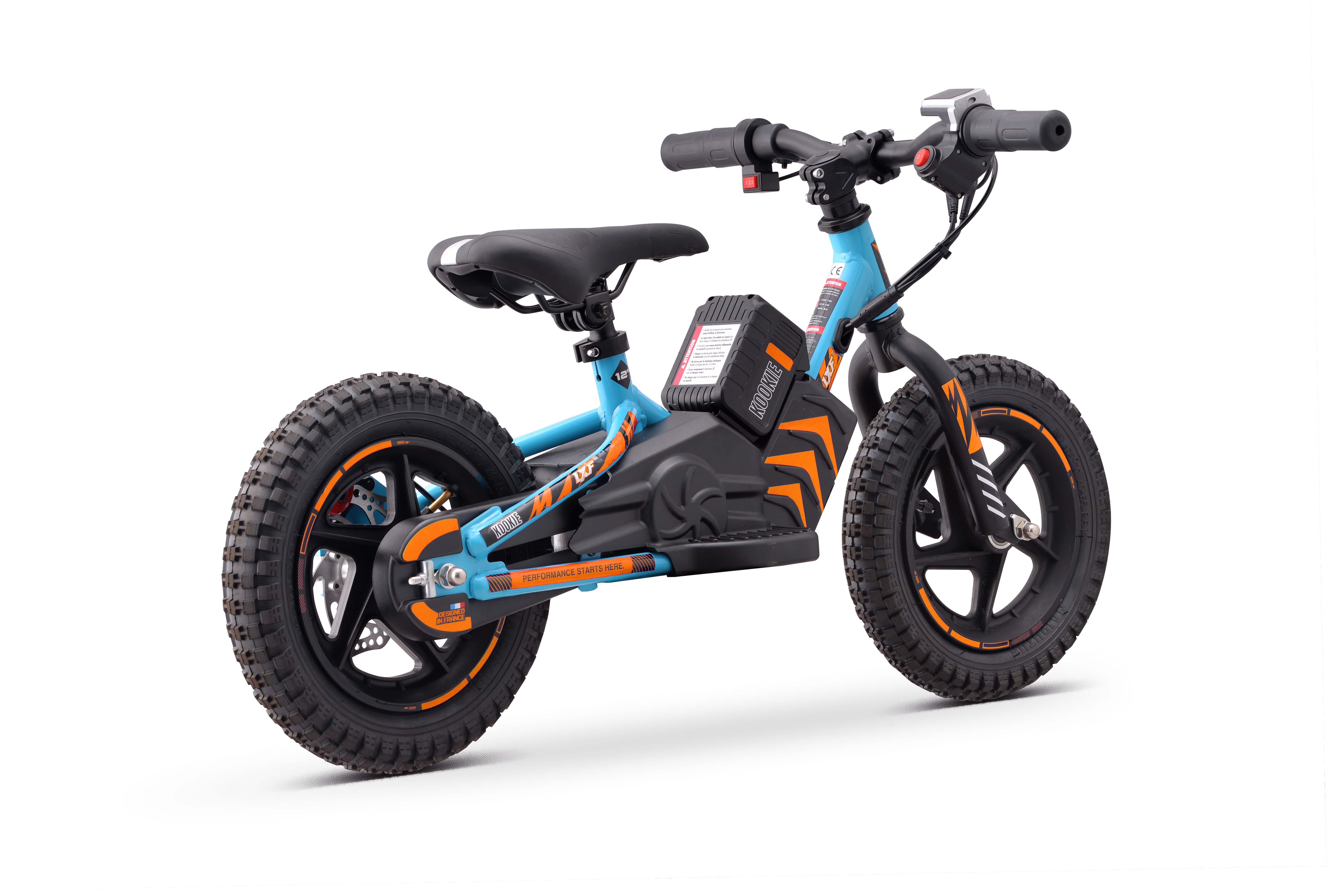 Draisienne électrique LXF Kookie 12" - Azur edition - orange