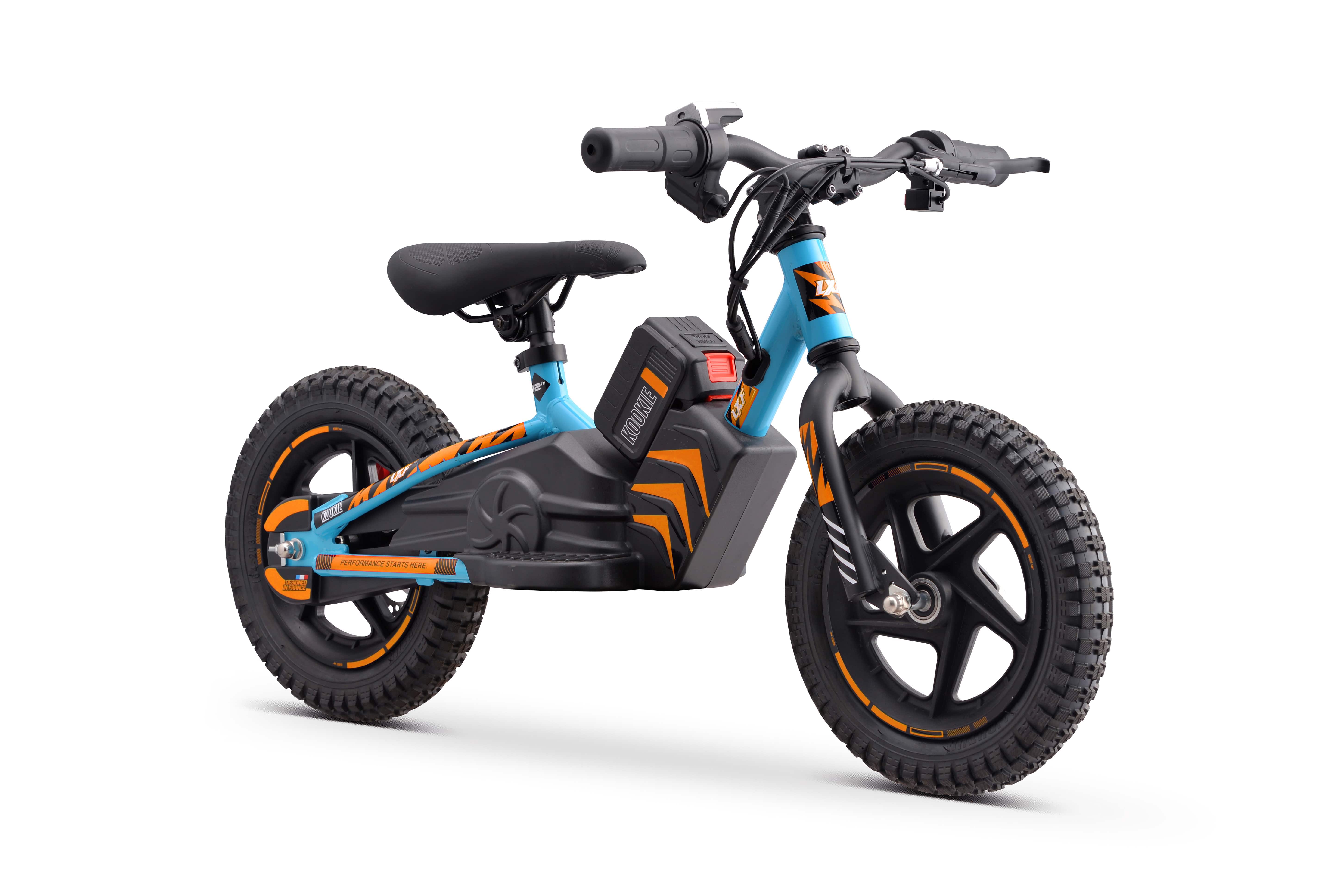 Draisienne électrique LXF Kookie 12" - Azur edition - orange