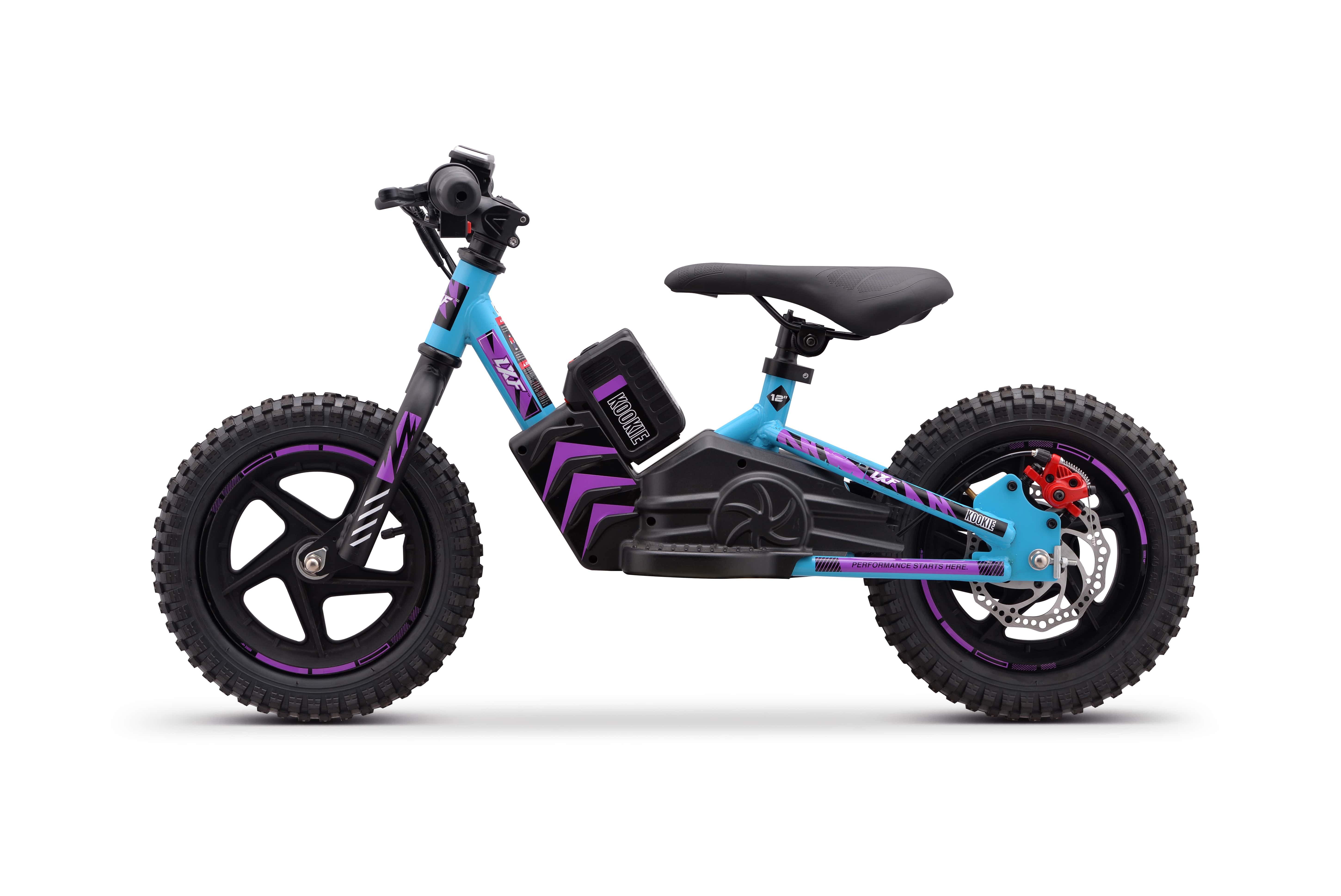 Draisienne électrique LXF Kookie 12" - Azur edition - violet