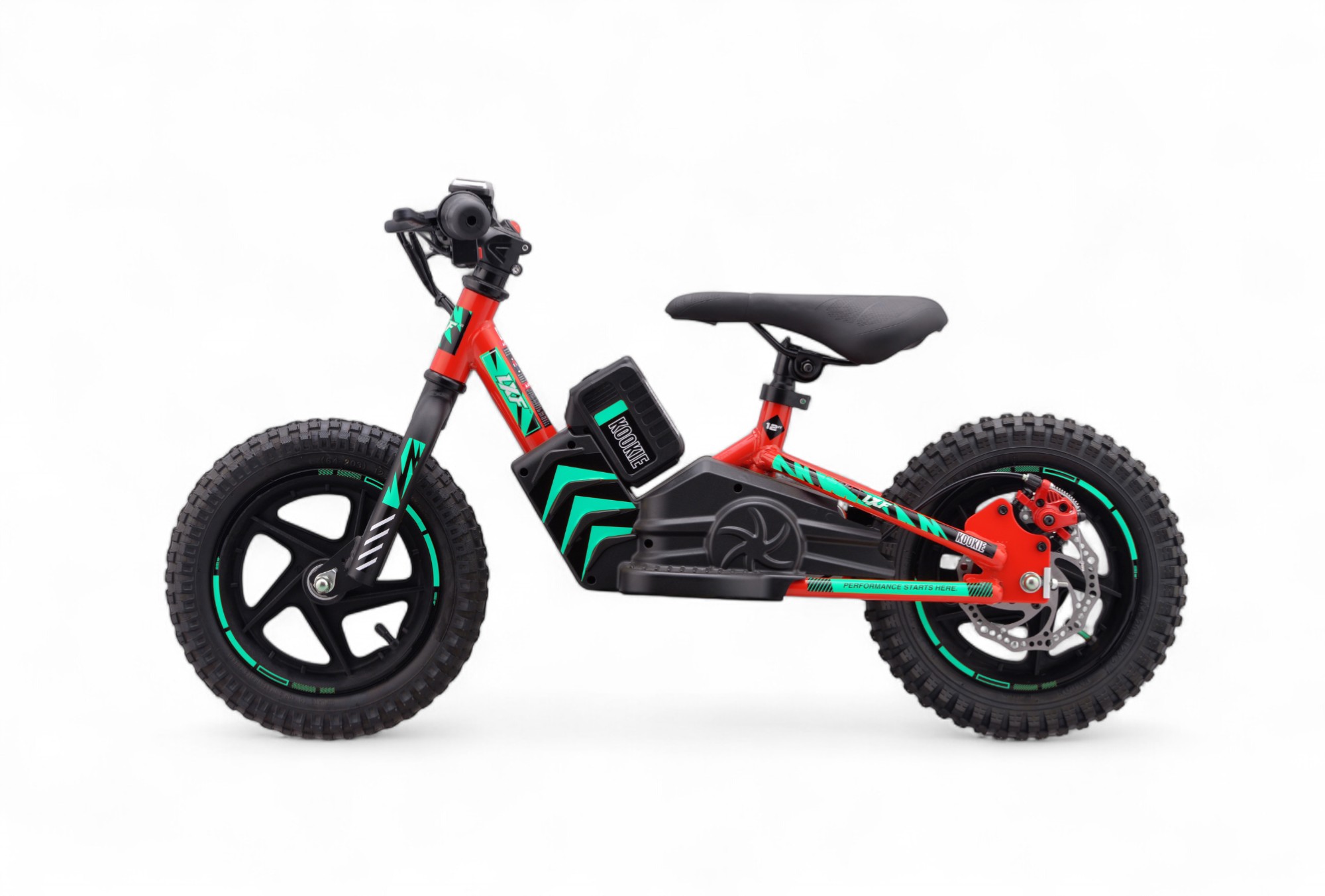 Draisienne électrique LXF Kookie 12" - Lava edition - vert