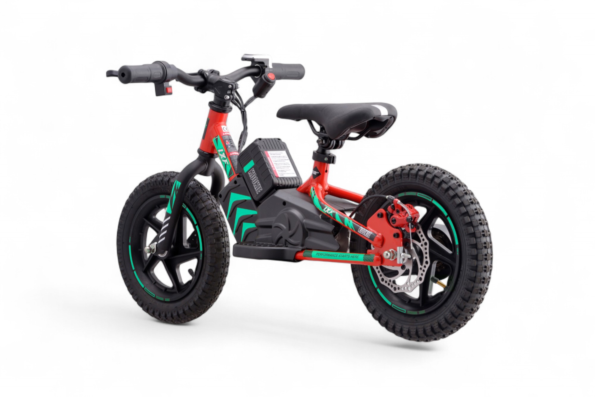 Draisienne électrique LXF Kookie 12" - Lava edition - vert