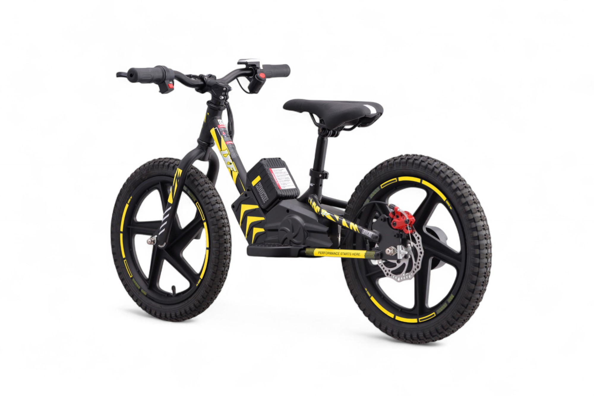 Draisienne électrique LXF Kookie 16" - black edition - jaune