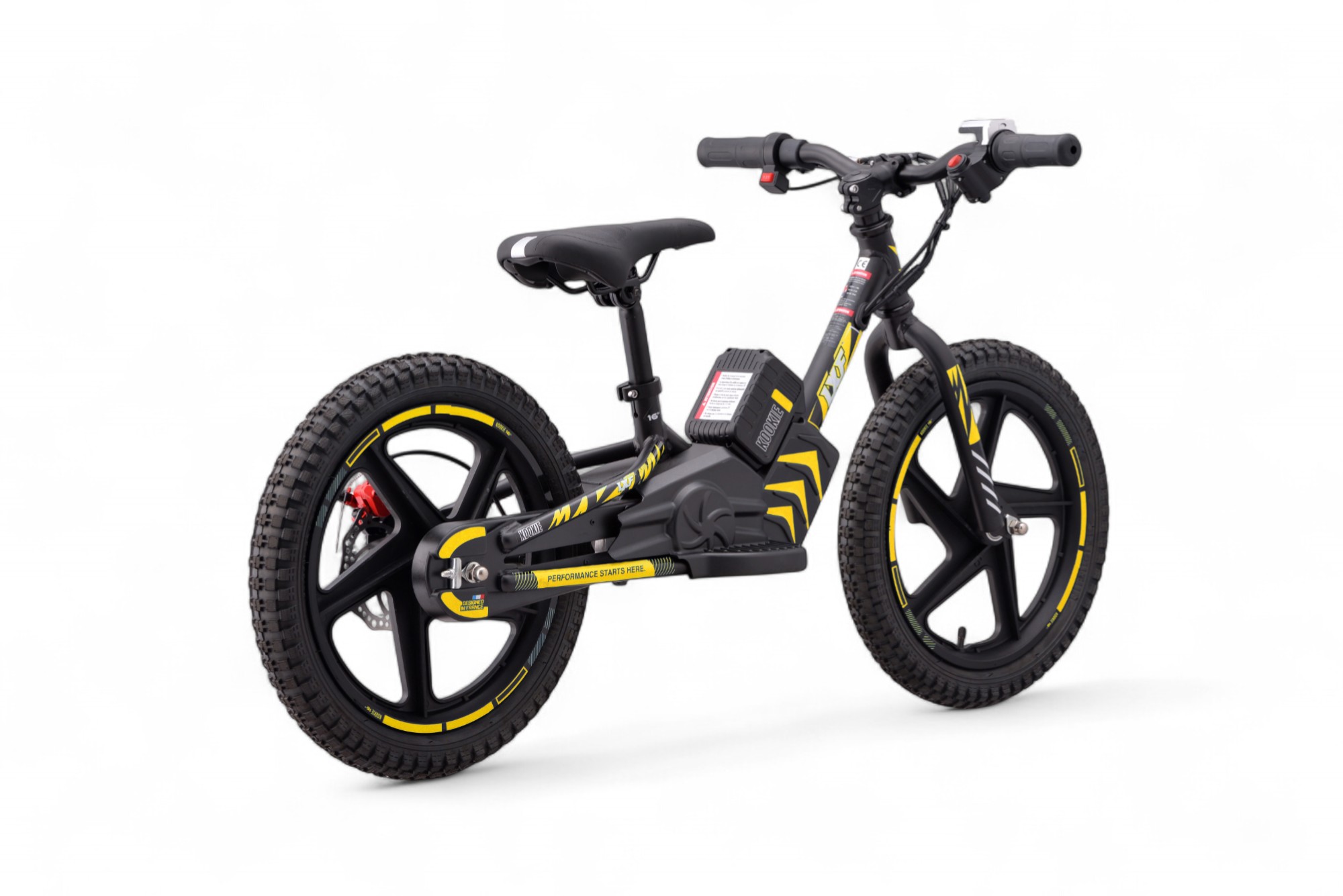 Draisienne électrique LXF Kookie 16" - black edition - jaune