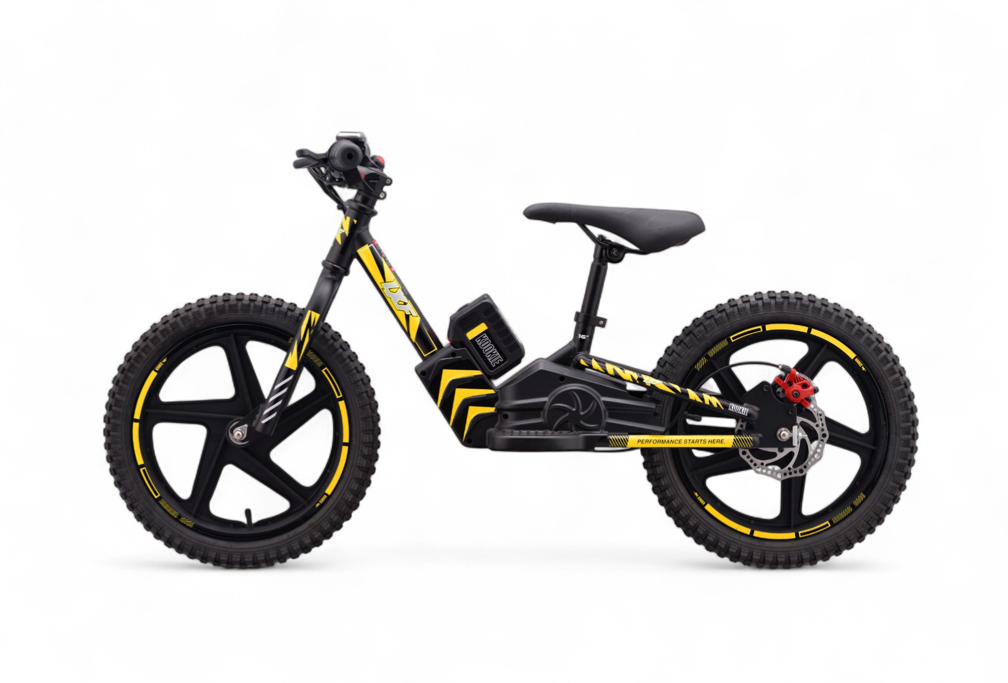 Draisienne électrique LXF Kookie 16" - black edition - jaune