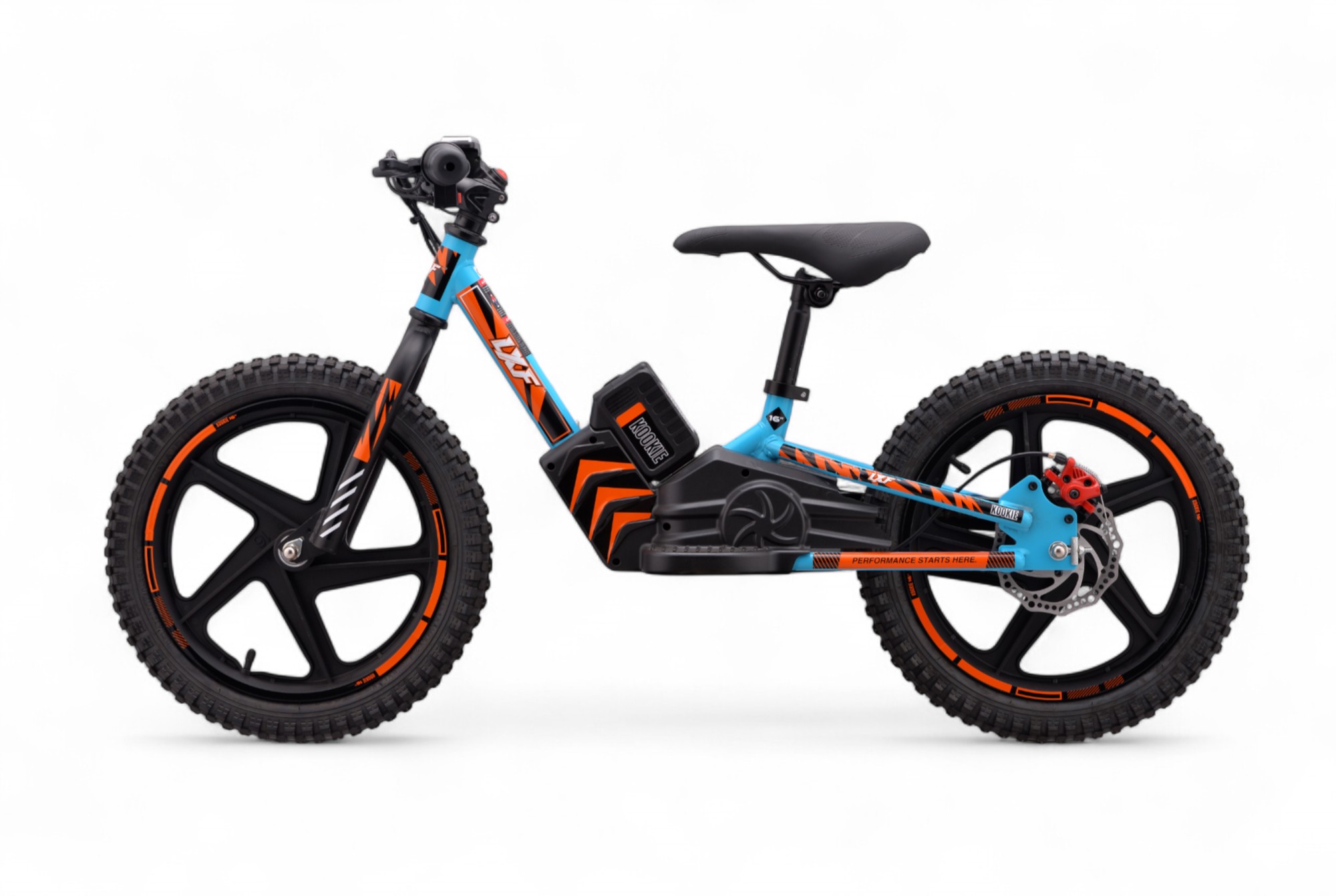 Draisienne électrique LXF Kookie 16" - azur edition - orange