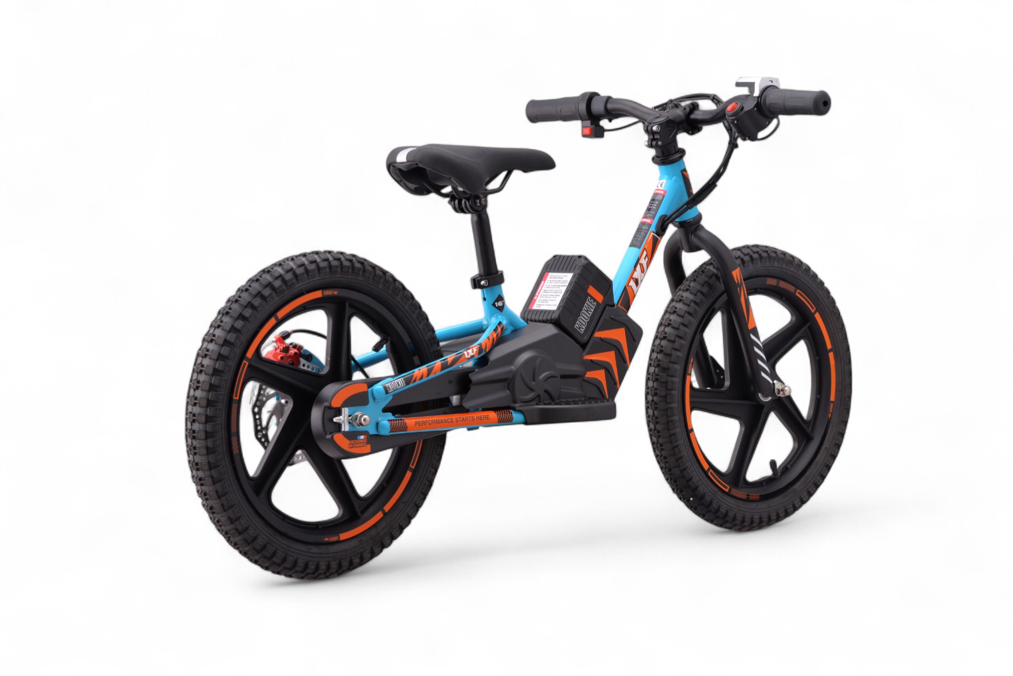 Draisienne électrique LXF Kookie 16" - azur edition - orange