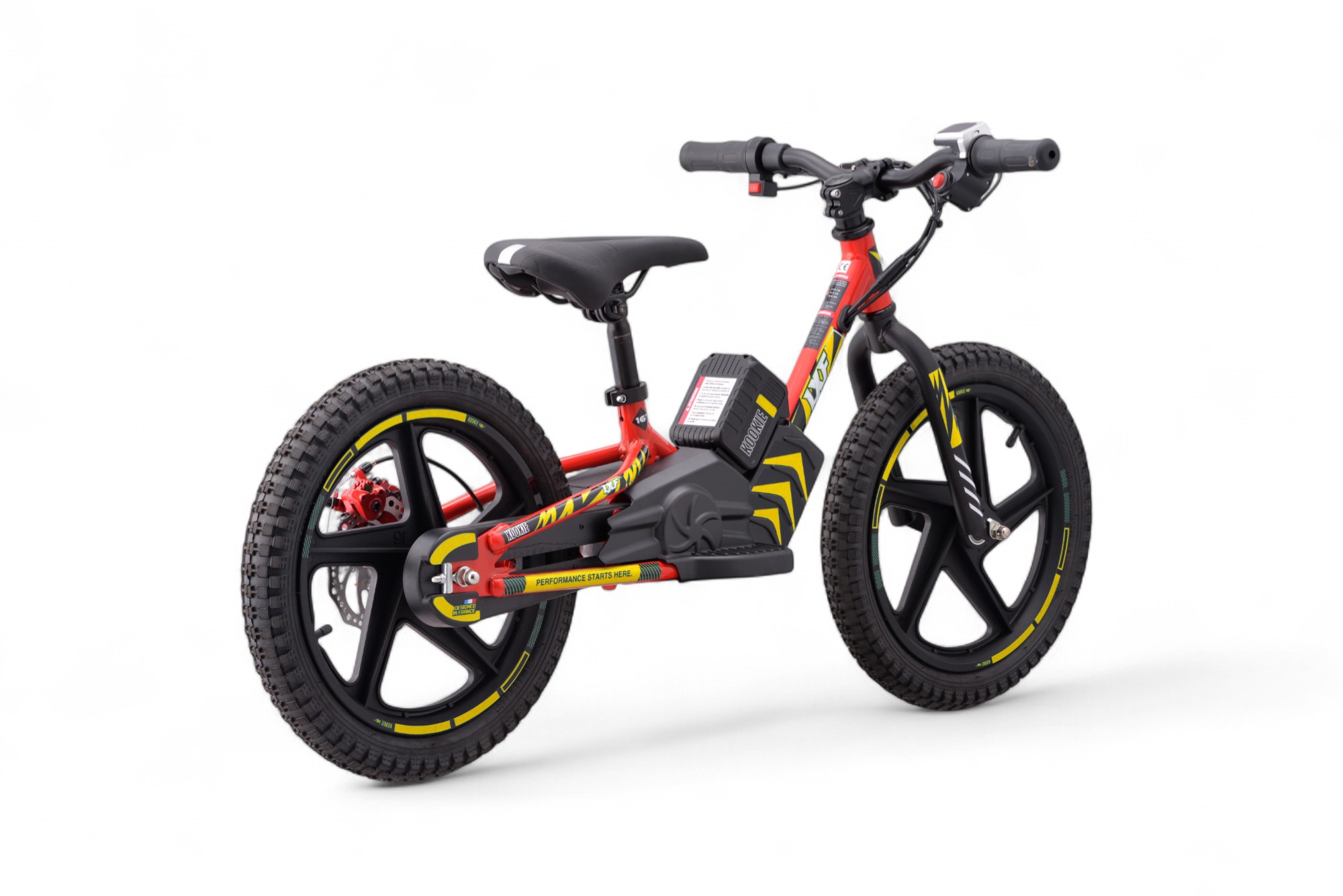 Draisienne électrique LXF Kookie 16" - lava edition - jaune