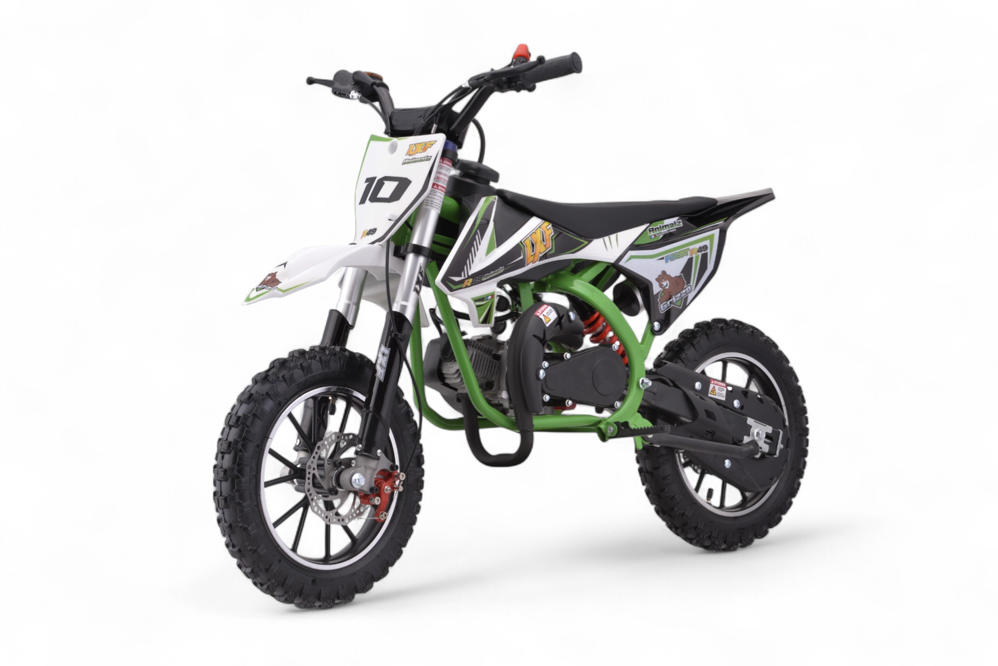 Pocket bike / cross thermique enfant 49cc 2T Animalz - vert