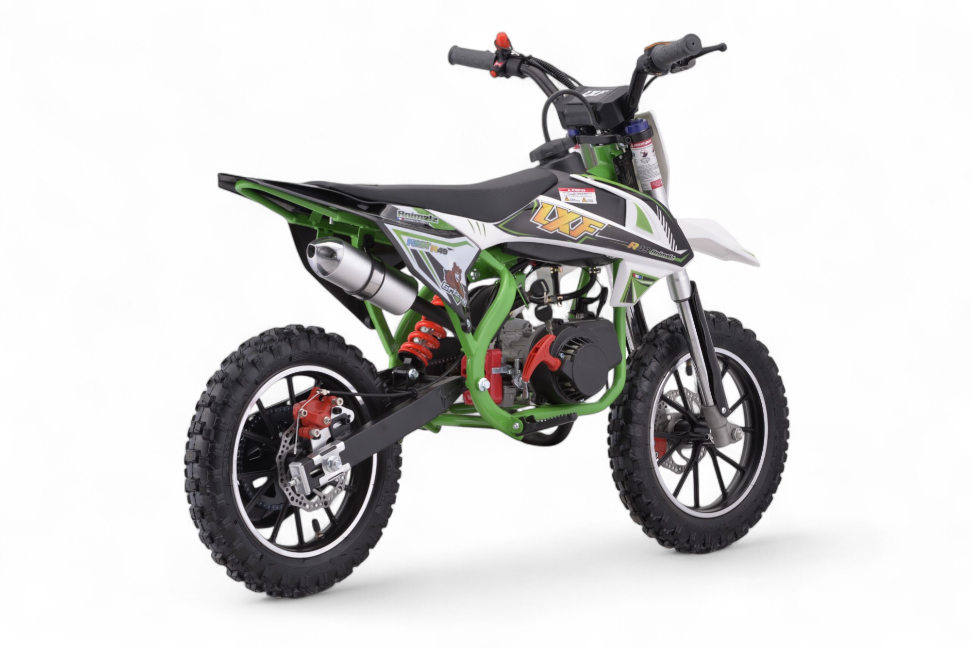 Pocket bike / cross thermique enfant 49cc 2T Animalz - vert