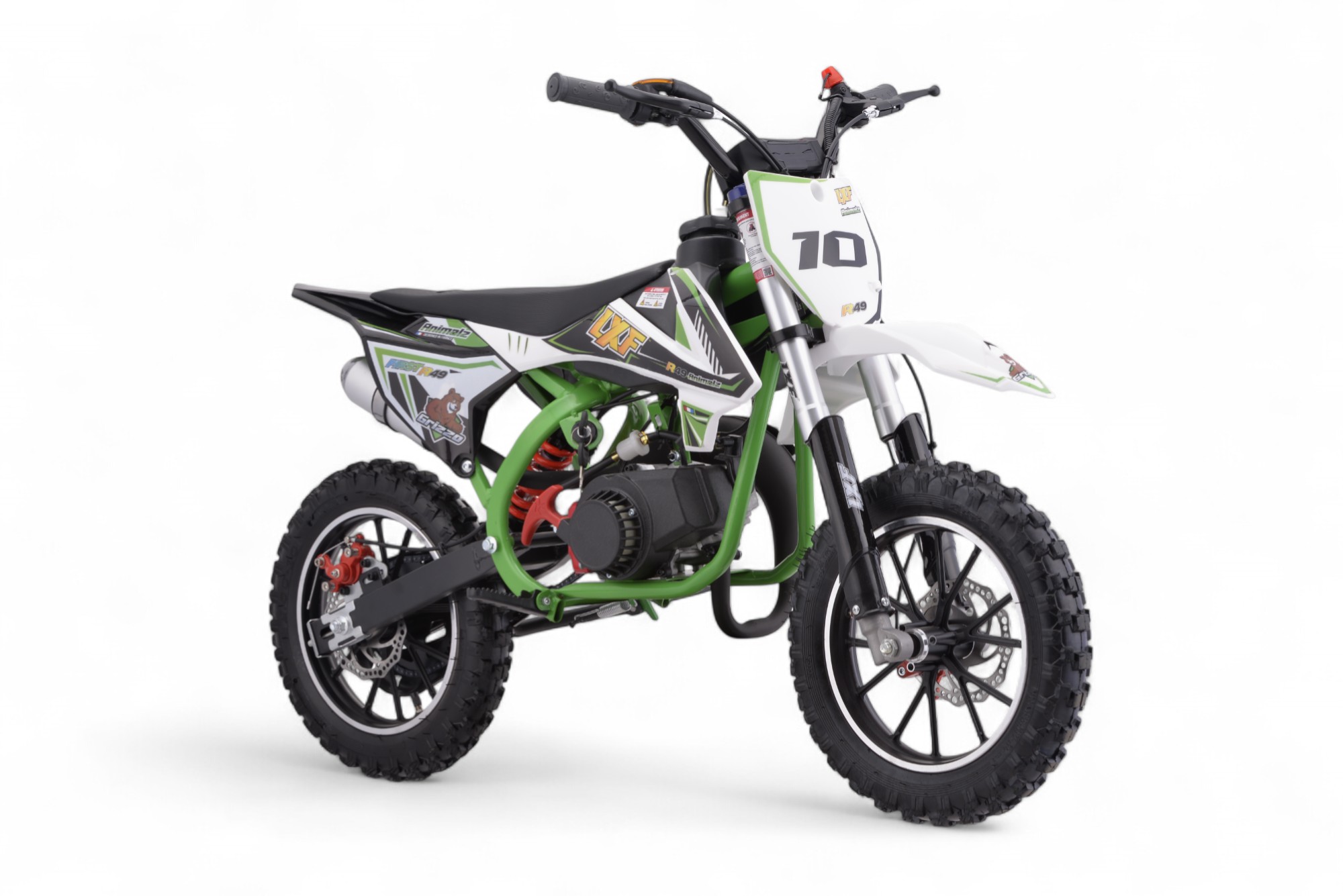 Pocket bike / cross thermique enfant 49cc 2T Animalz - vert