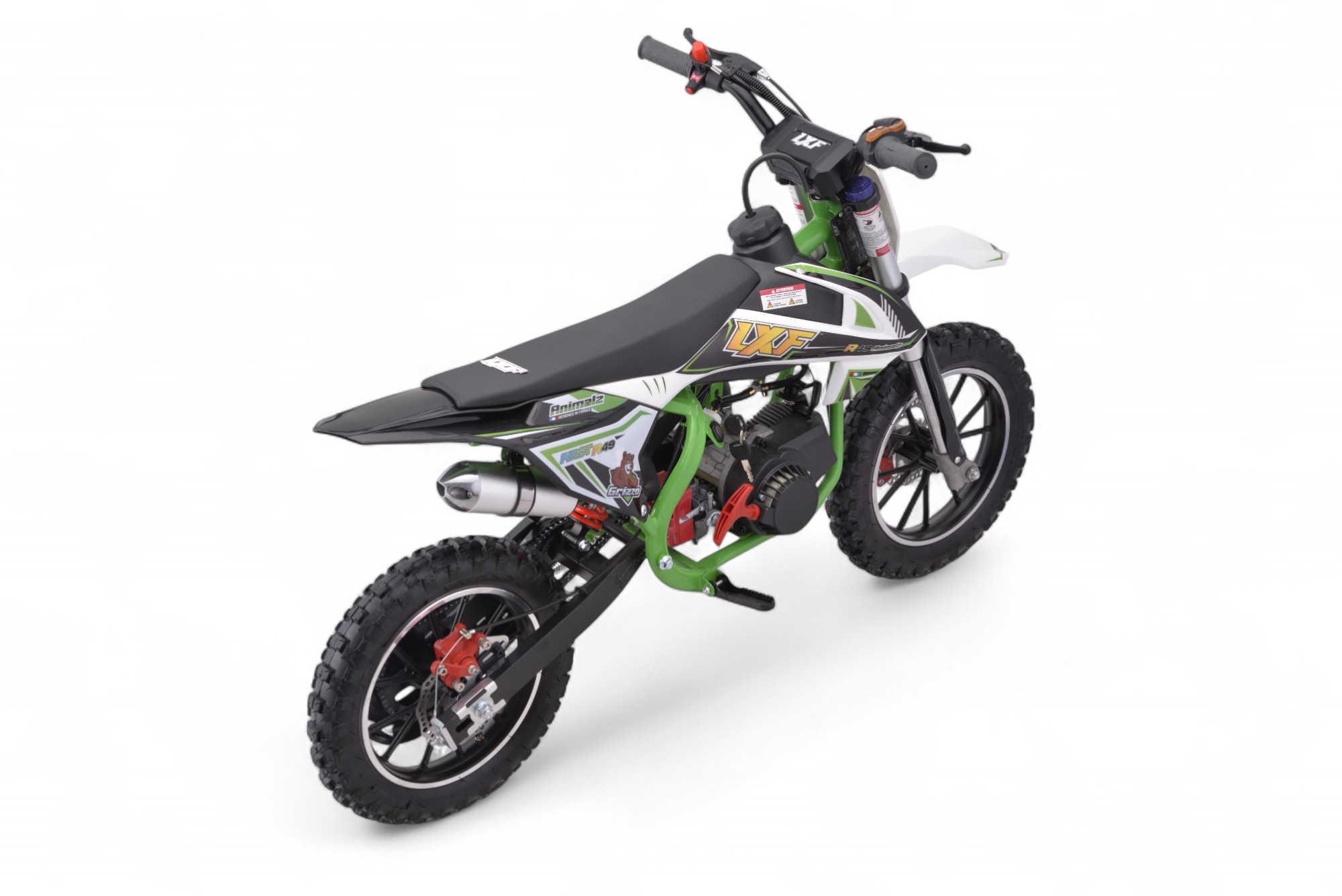 Pocket bike / cross thermique enfant 49cc 2T Animalz - vert