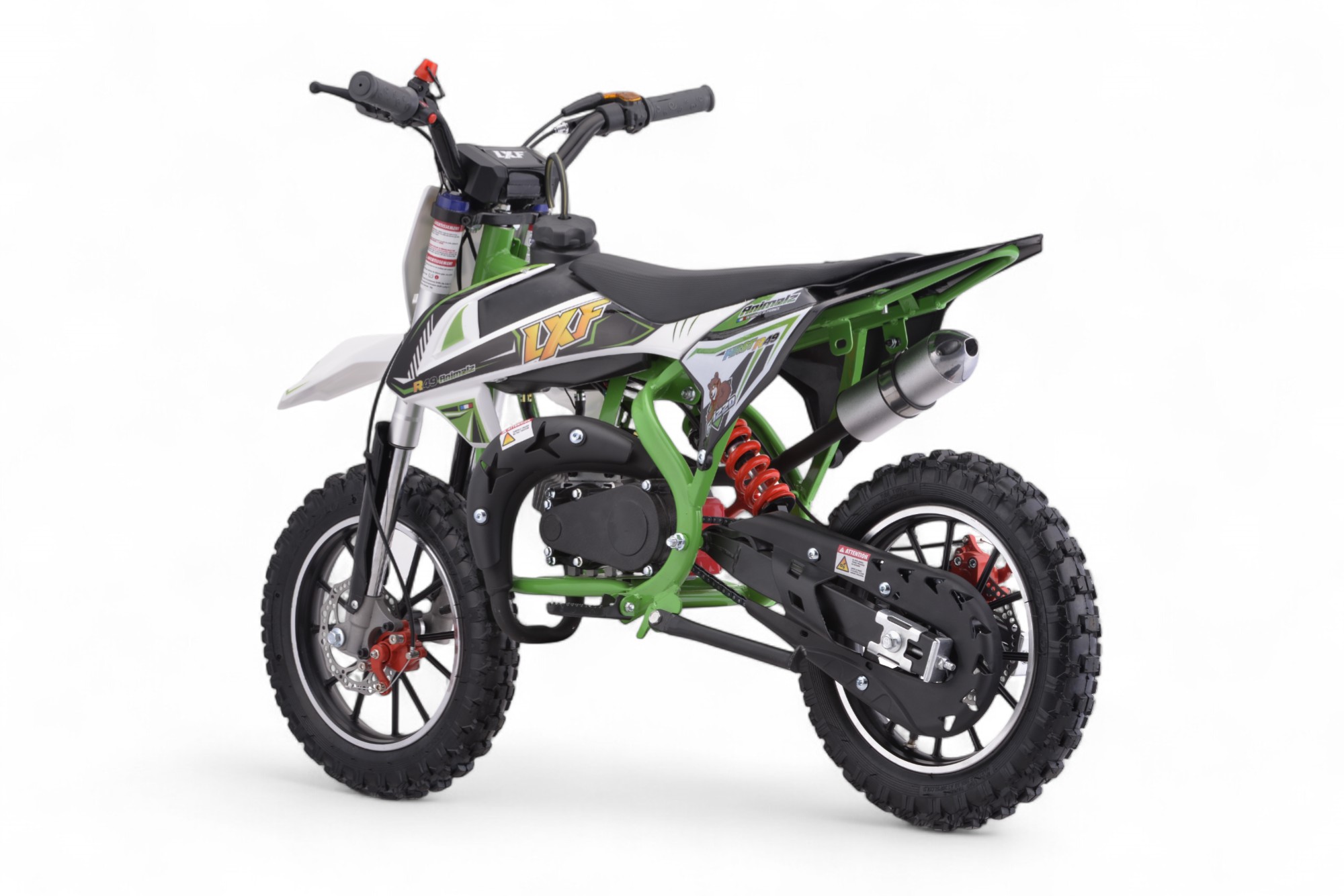 Pocket bike / cross thermique enfant 49cc 2T Animalz - vert