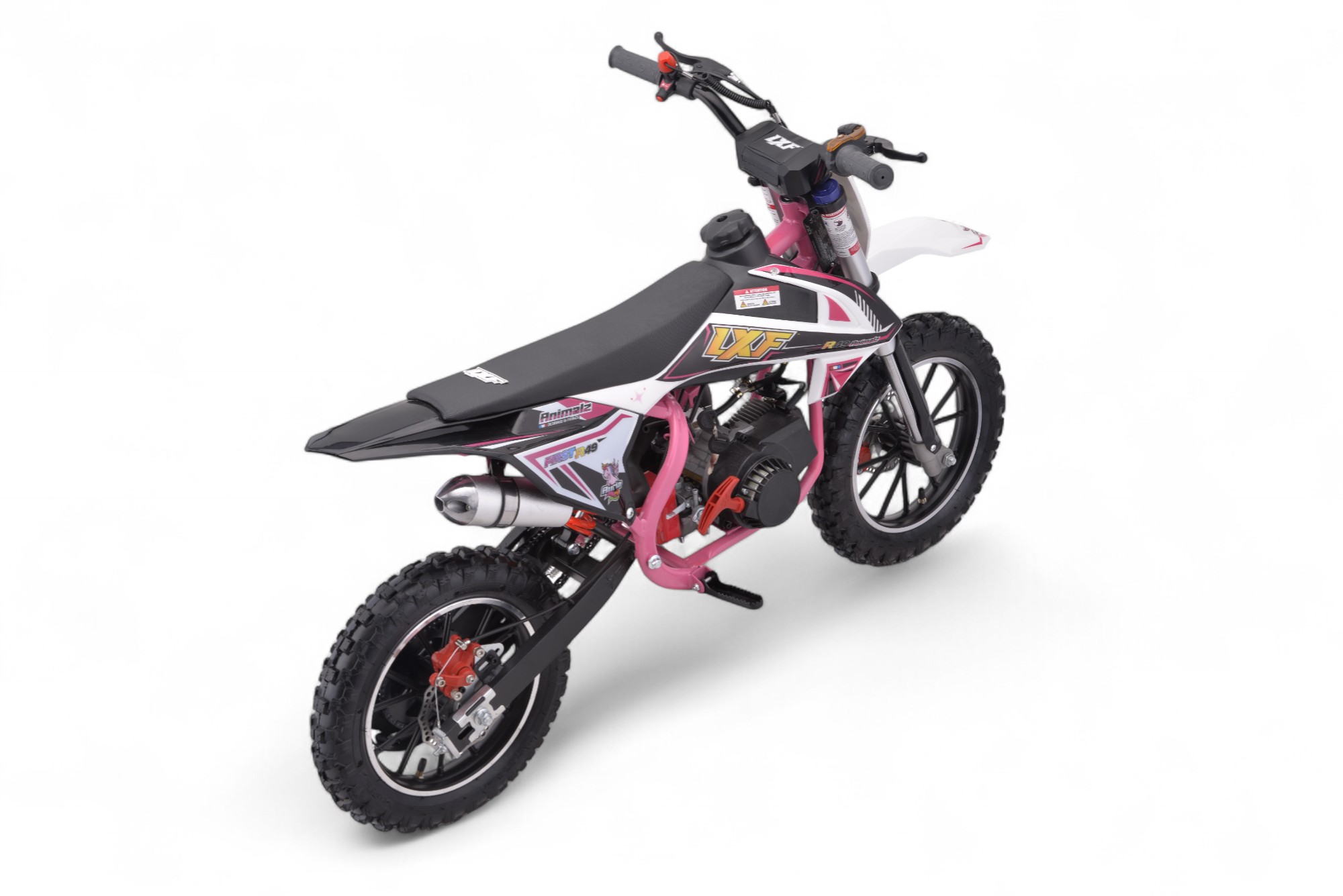 Pocket bike / cross thermique enfant 49cc 2T Animalz - rose