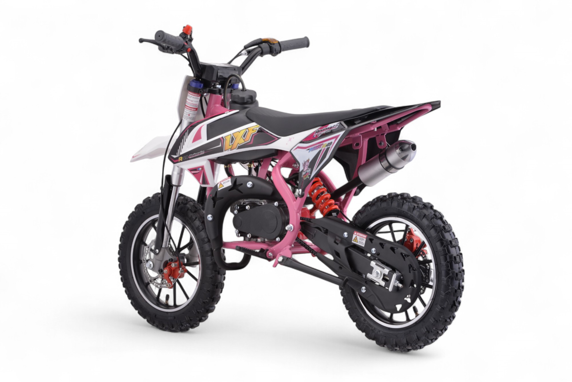 Pocket bike / cross thermique enfant 49cc 2T Animalz - rose
