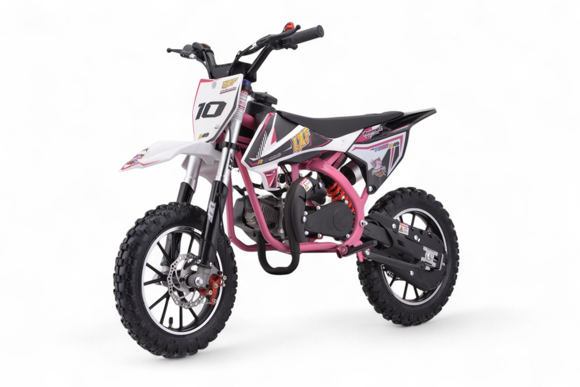 Pocket bike / cross thermique enfant 49cc 2T Animalz - rose