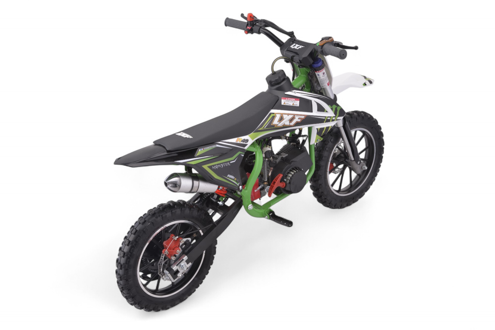 Pocket bike / cross thermique enfant 49cc 2T Monster vert 