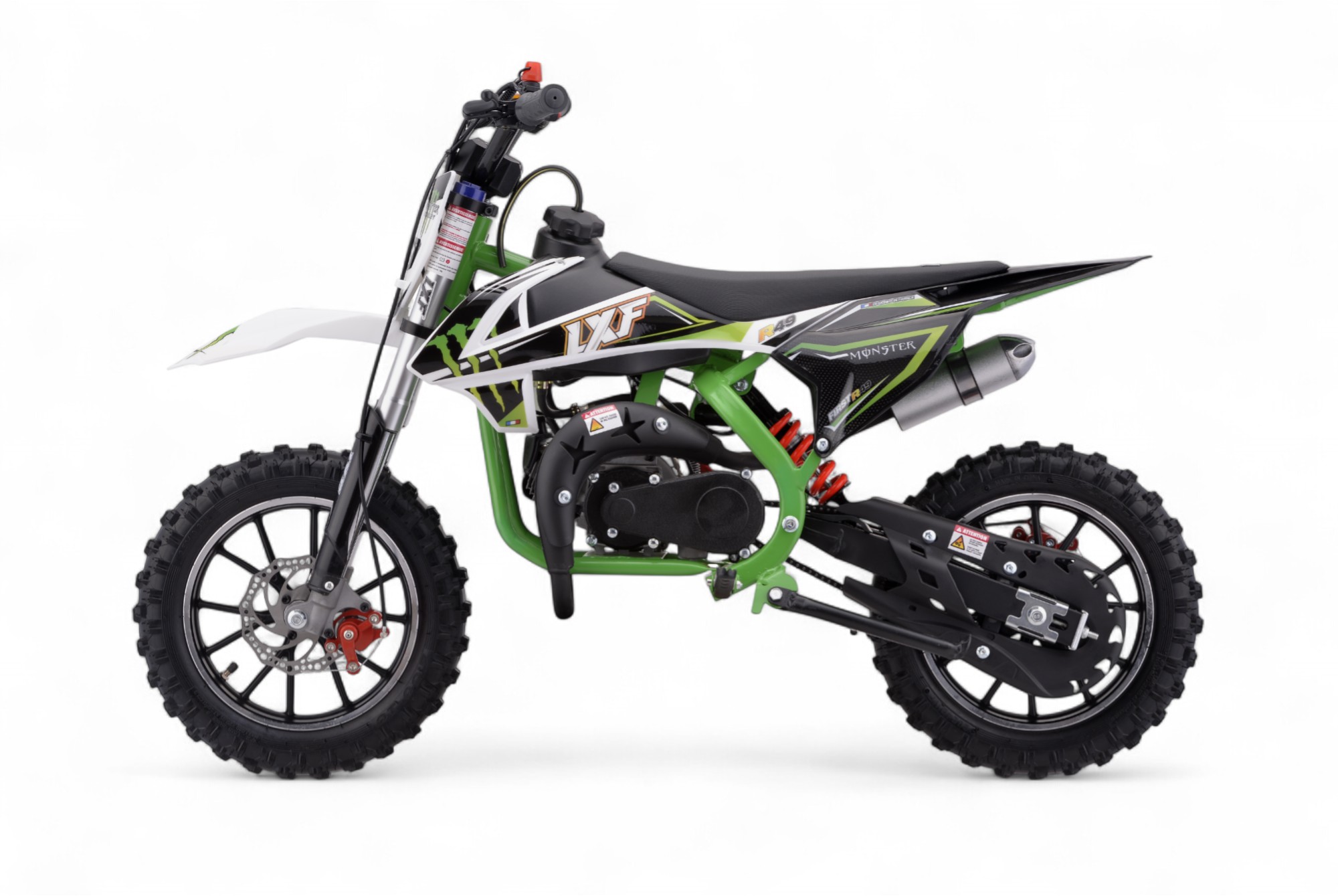 Pocket bike / cross thermique enfant 49cc 2T Monster vert 