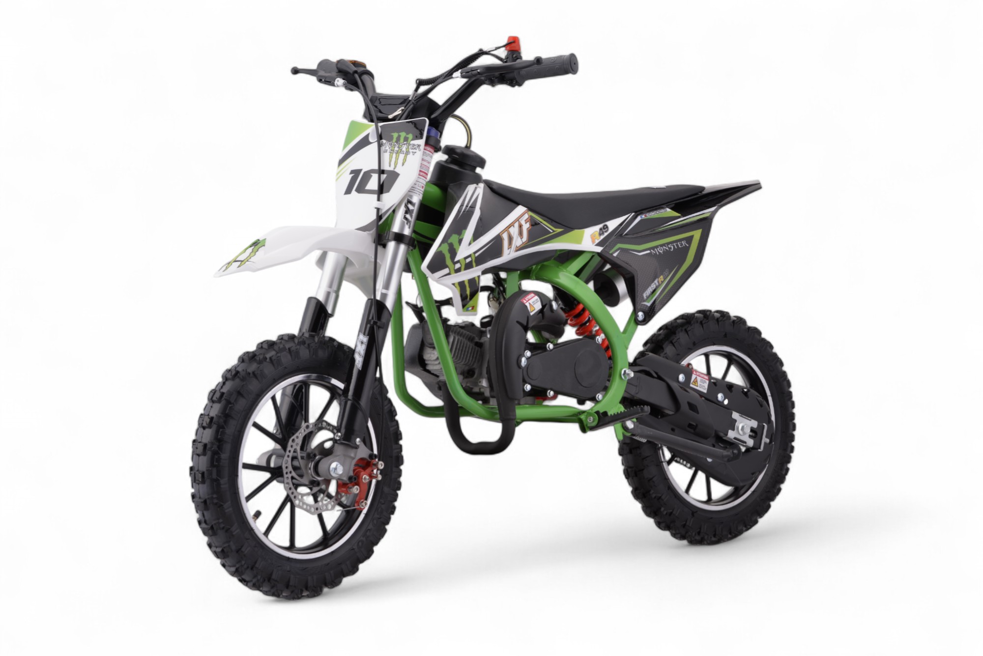 Pocket bike / cross thermique enfant 49cc 2T Monster vert 