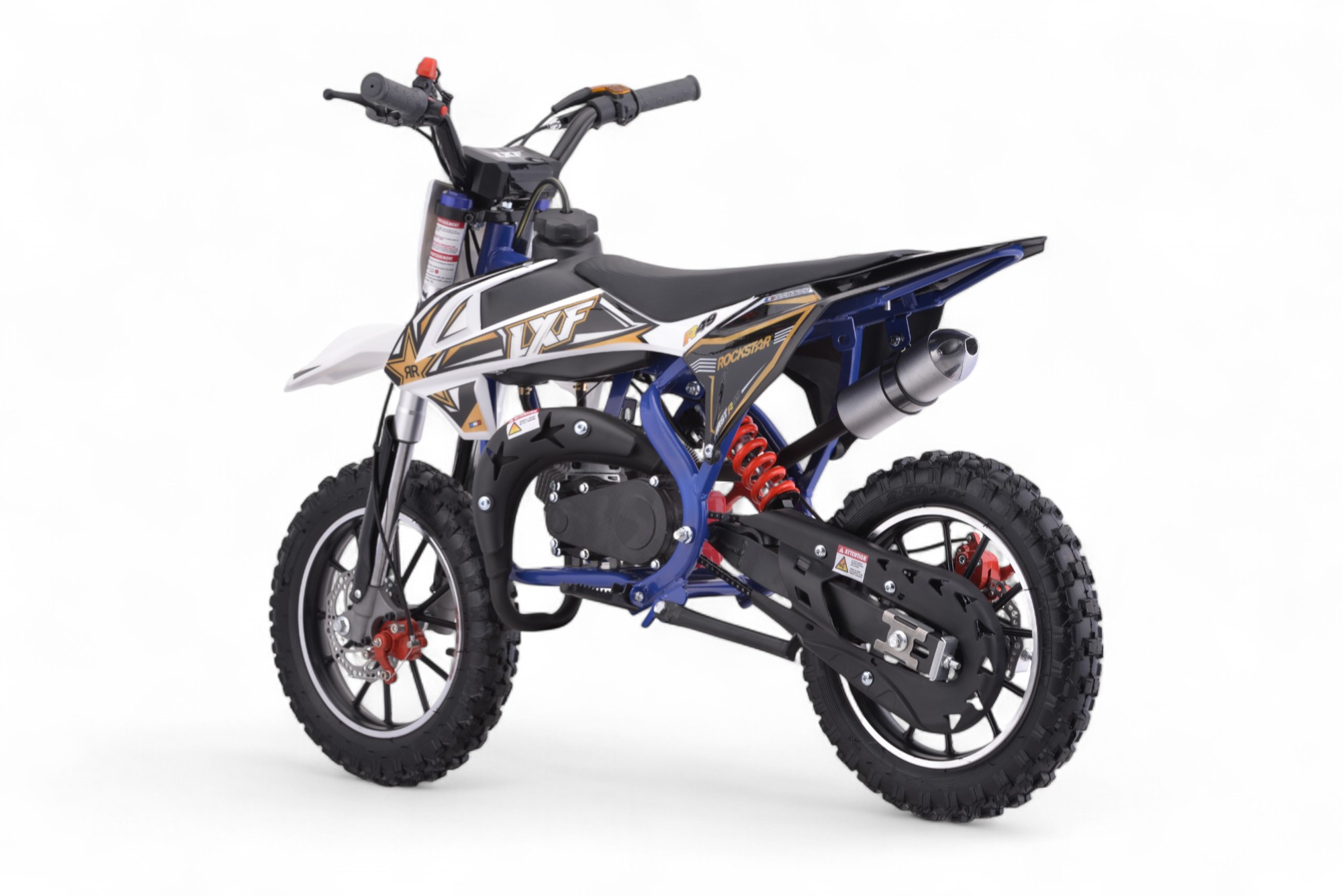 Pocket bike / cross thermique enfant 49cc 2T Rockstar - bleu