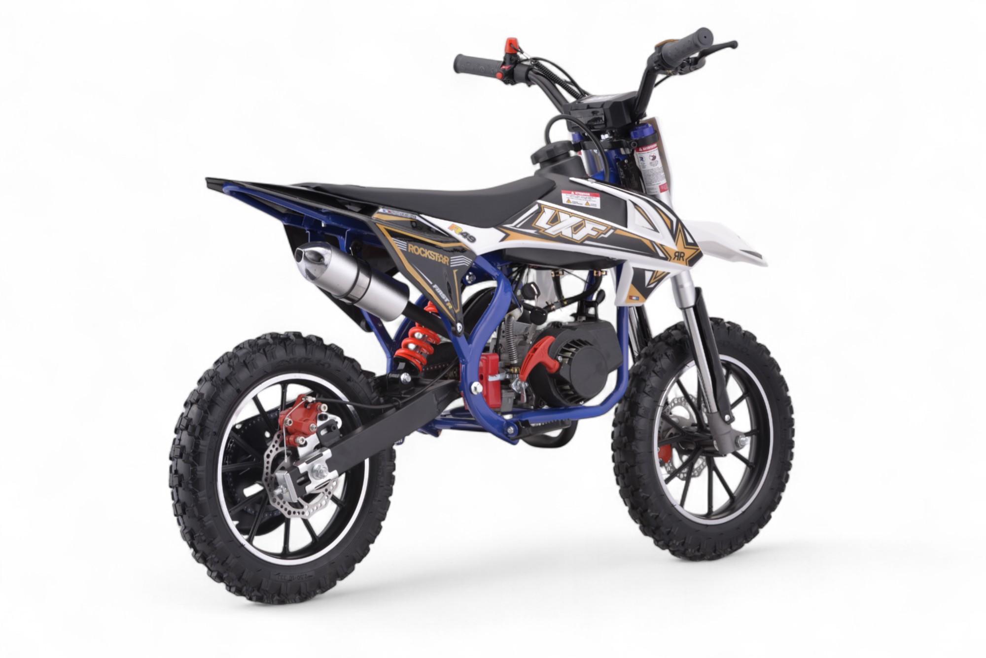 Pocket bike / cross thermique enfant 49cc 2T Rockstar - bleu