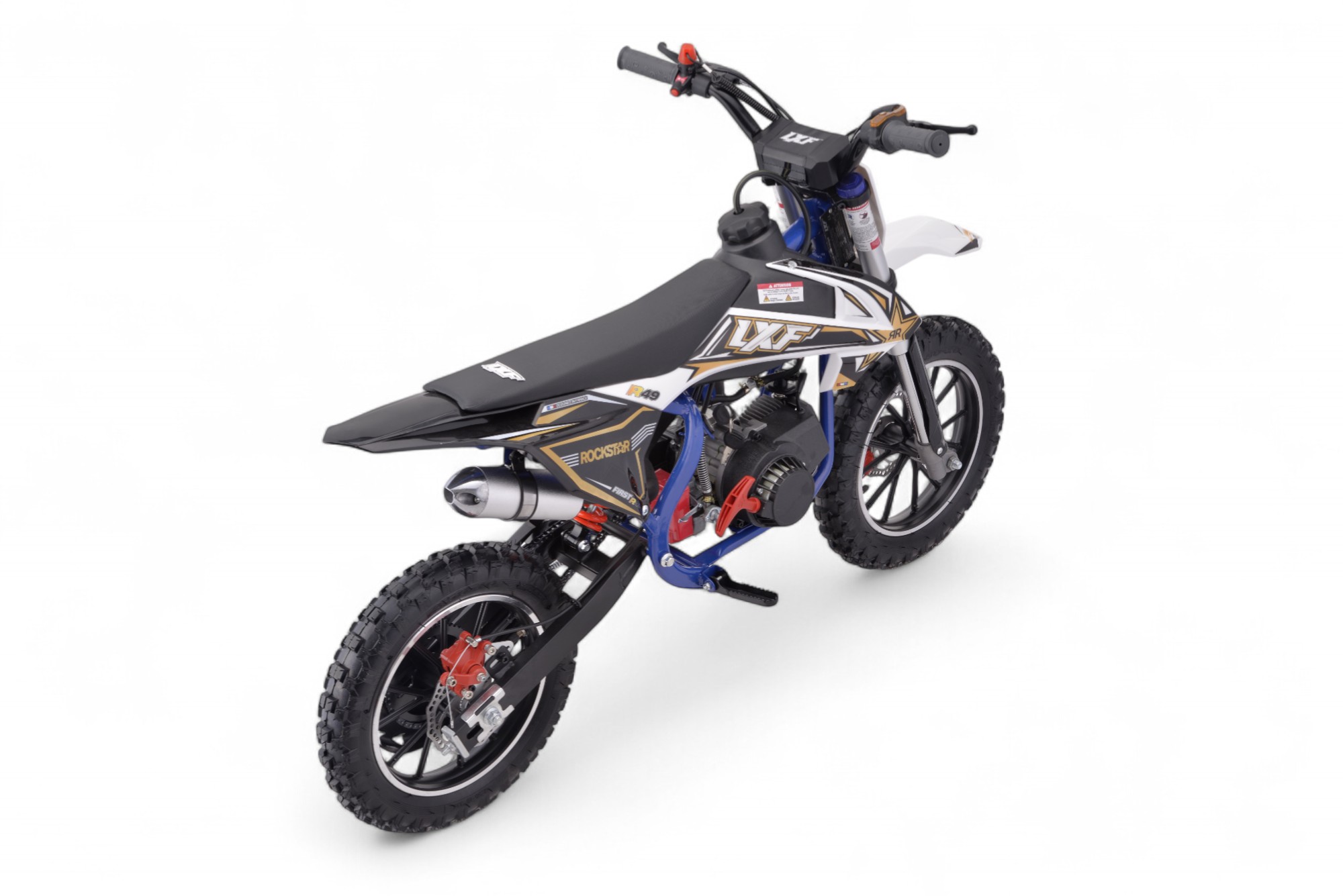Pocket bike / cross thermique enfant 49cc 2T Rockstar - bleu