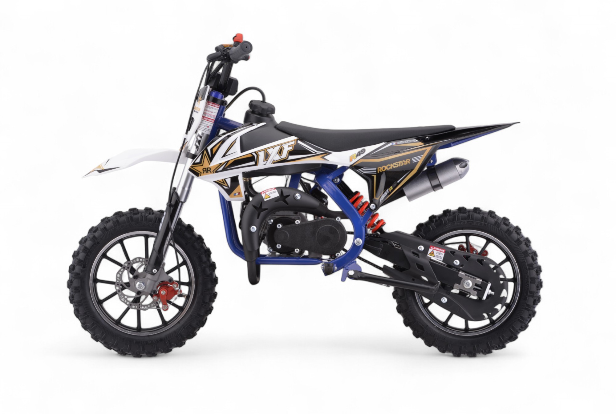 Pocket bike / cross thermique enfant 49cc 2T Rockstar - bleu