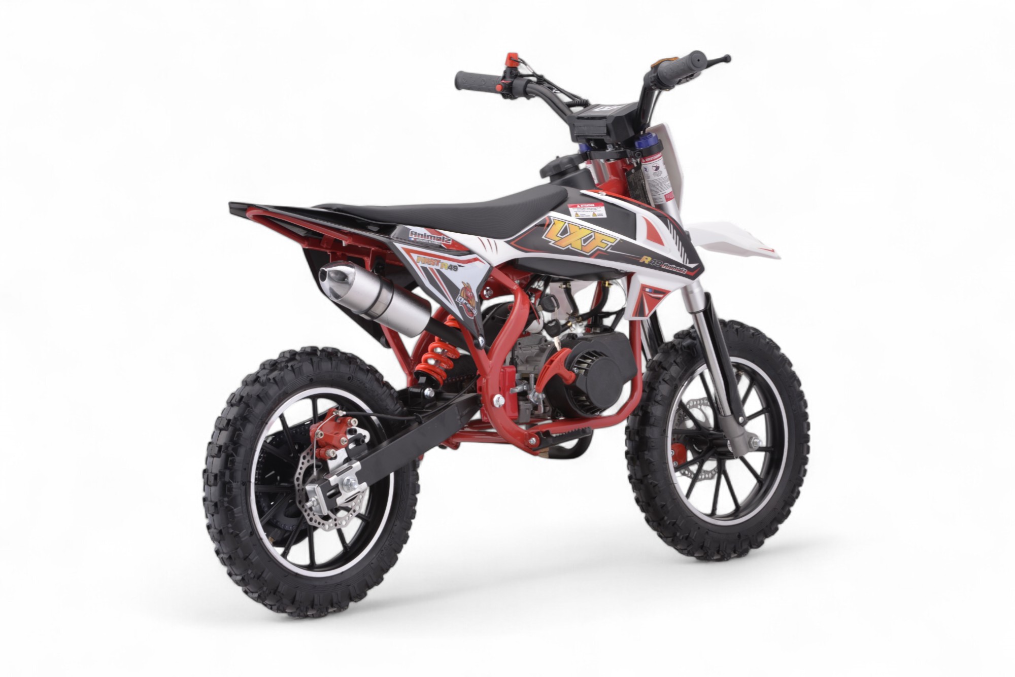 Pocket bike / cross thermique enfant 49cc 2T Animalz - rouge
