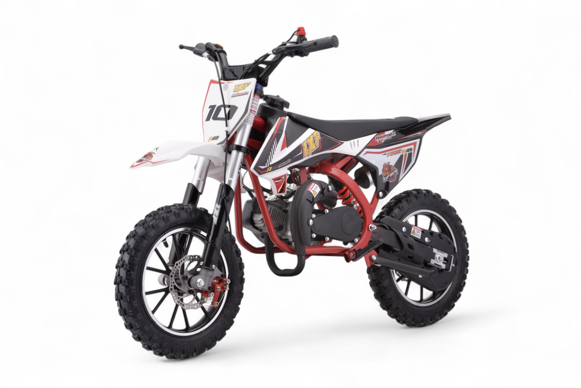 Pocket bike / cross thermique enfant 49cc 2T Animalz - rouge