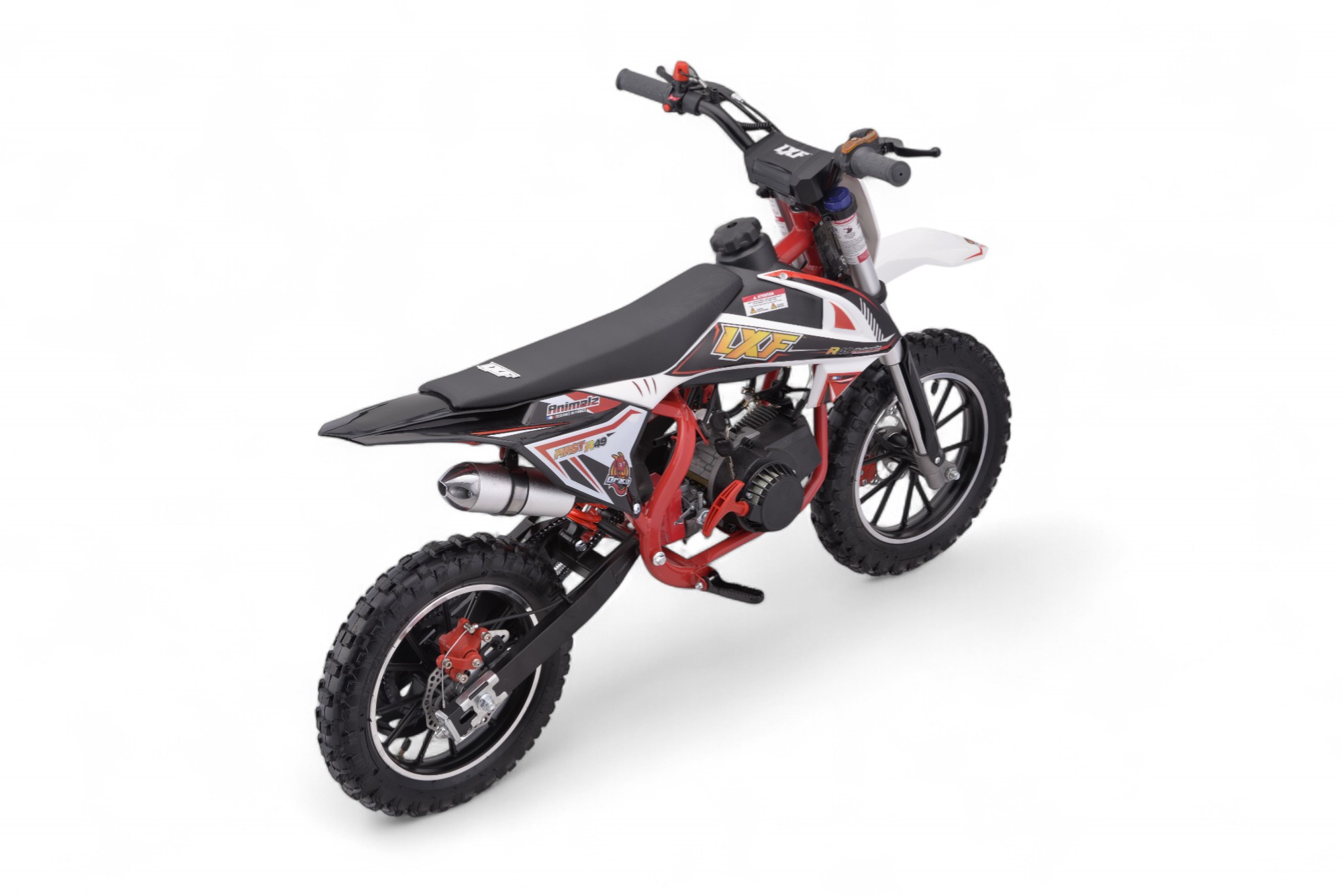 Pocket bike / cross thermique enfant 49cc 2T Animalz - rouge