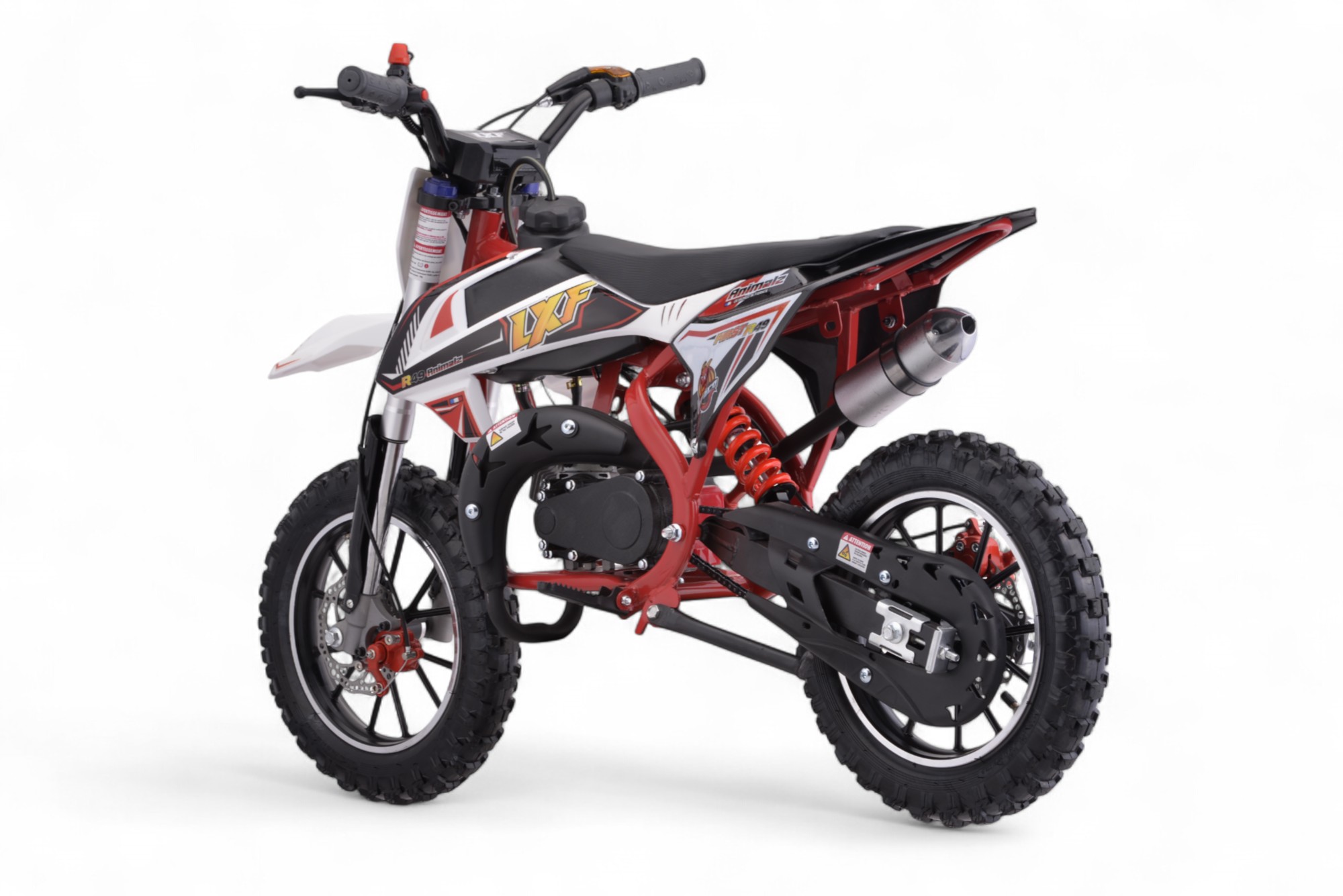 Pocket bike / cross thermique enfant 49cc 2T Animalz - rouge
