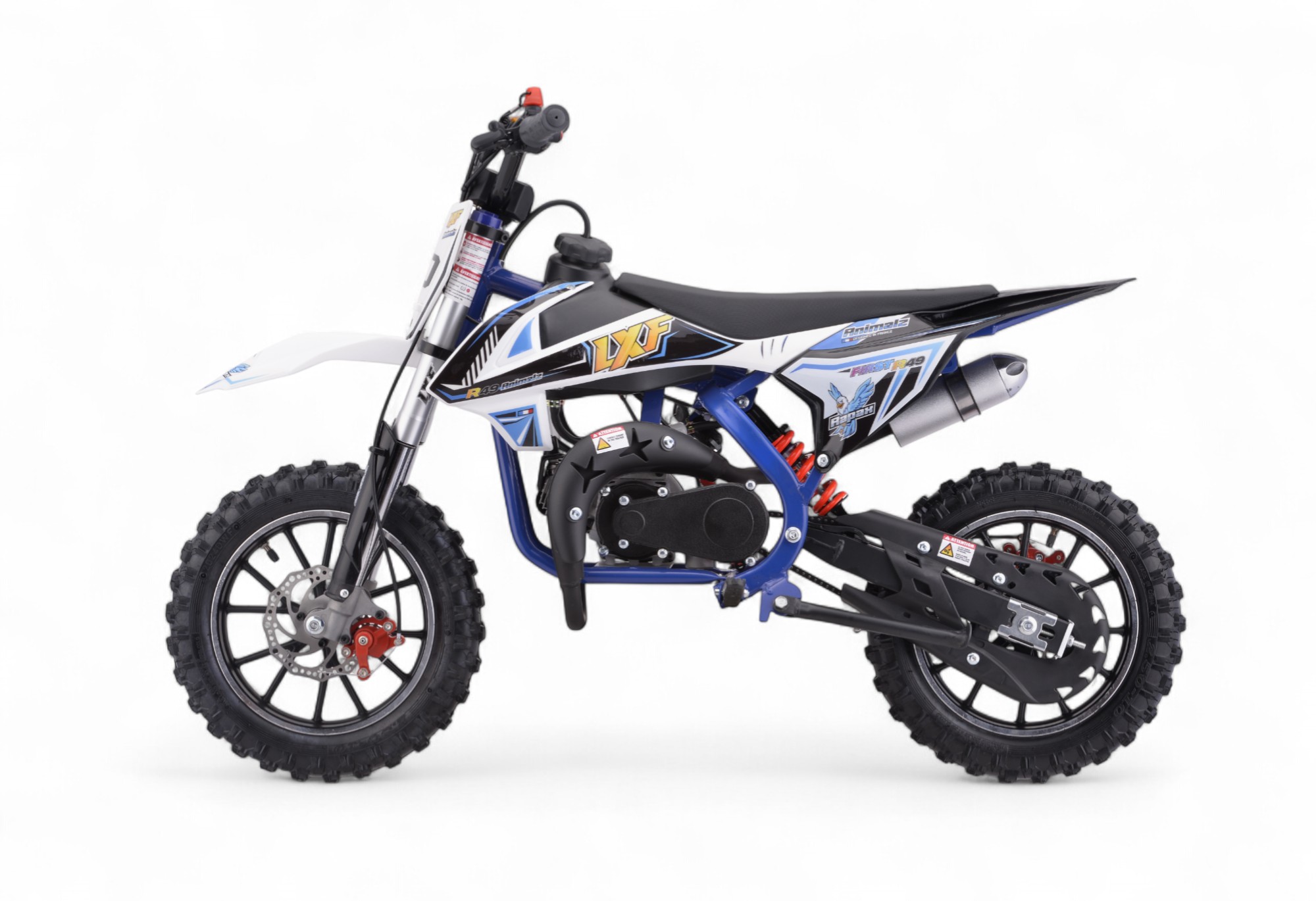 Pocket bike / cross thermique enfant 49cc 2T Animalz - bleu