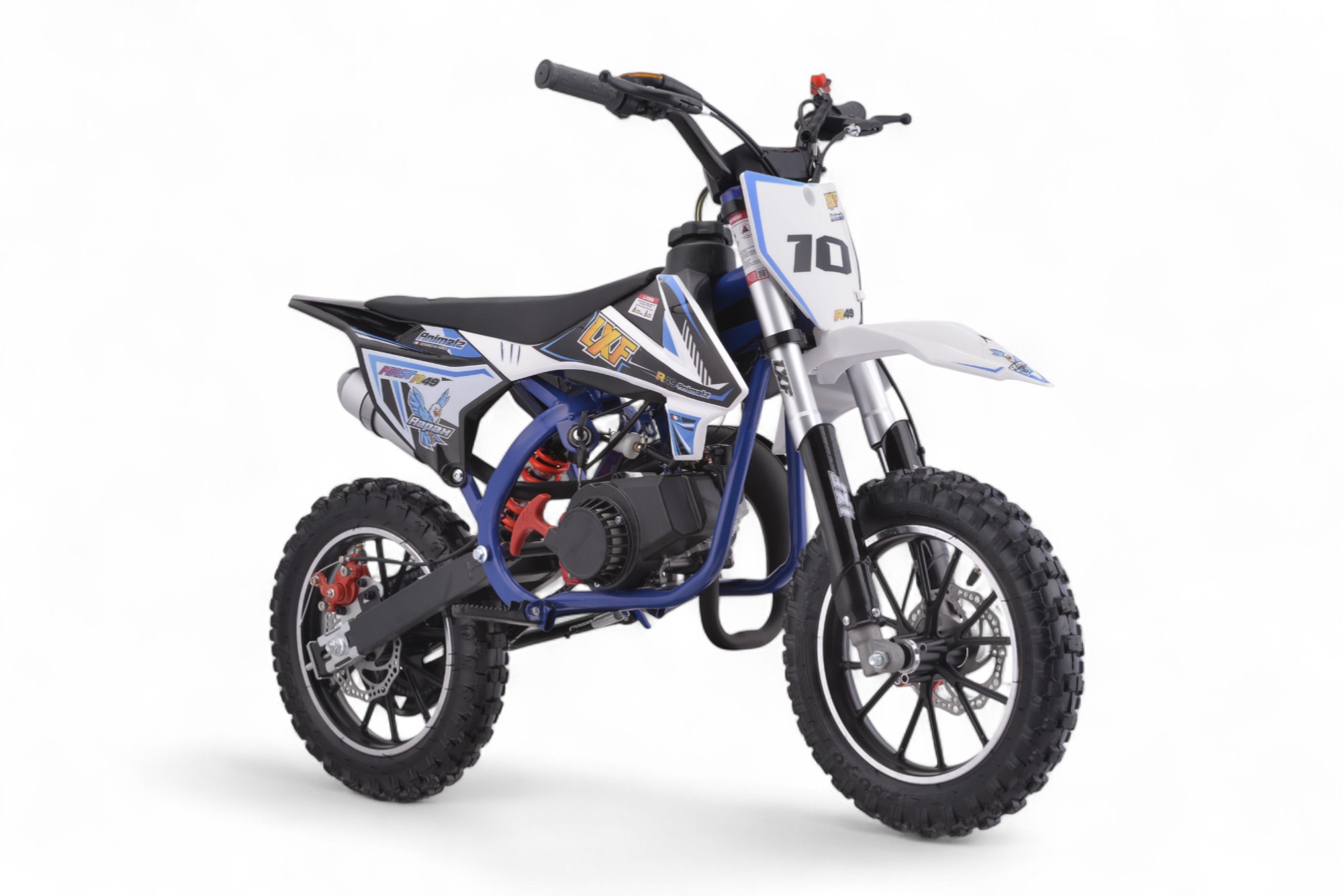 Pocket bike / cross thermique enfant 49cc 2T Animalz - bleu