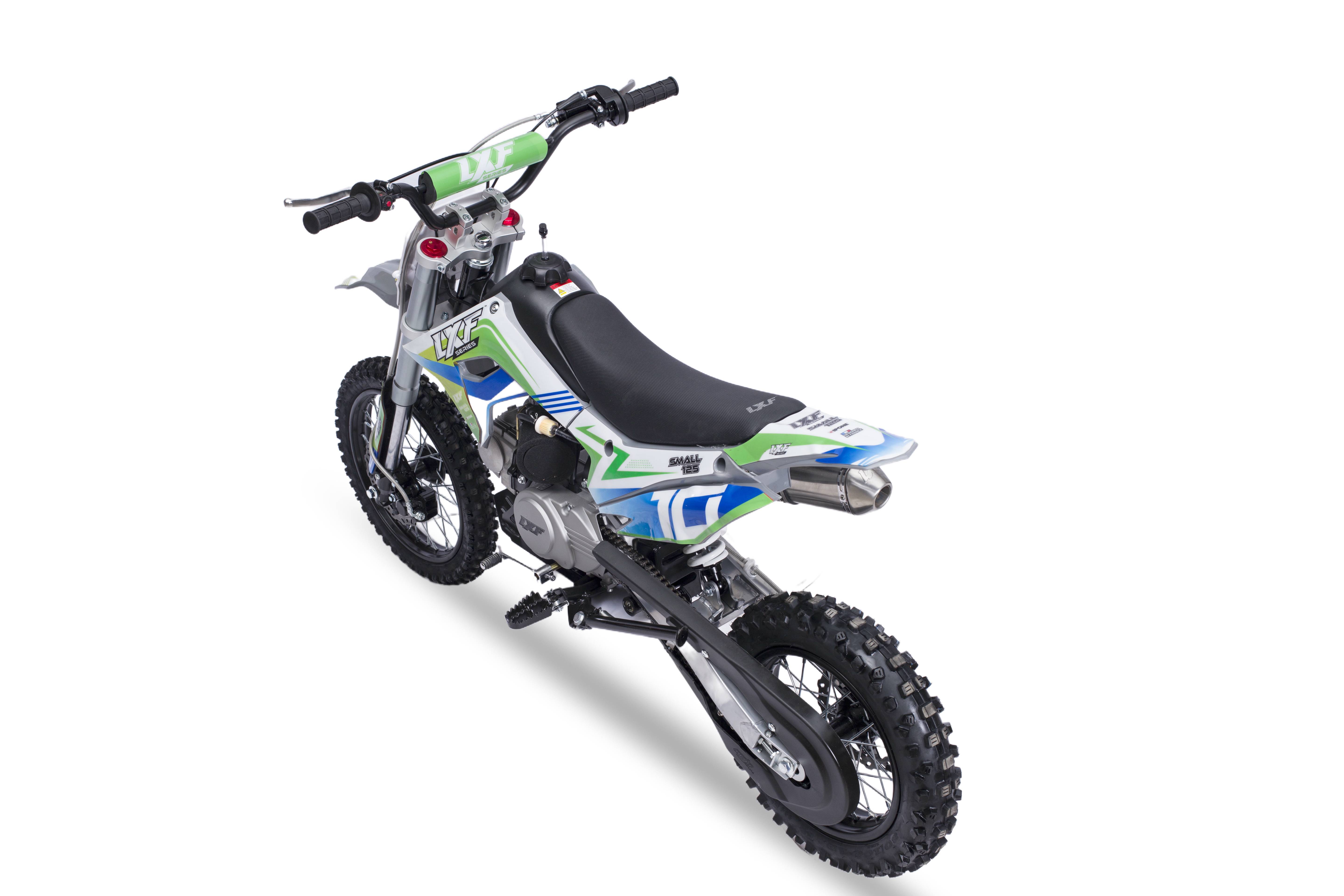 Dirt bike / Pit bike 125cc LXF Small 12/14" - set gris nardo / vert